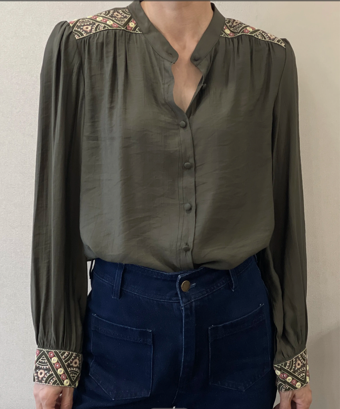 Blouse Bohème Kaki
