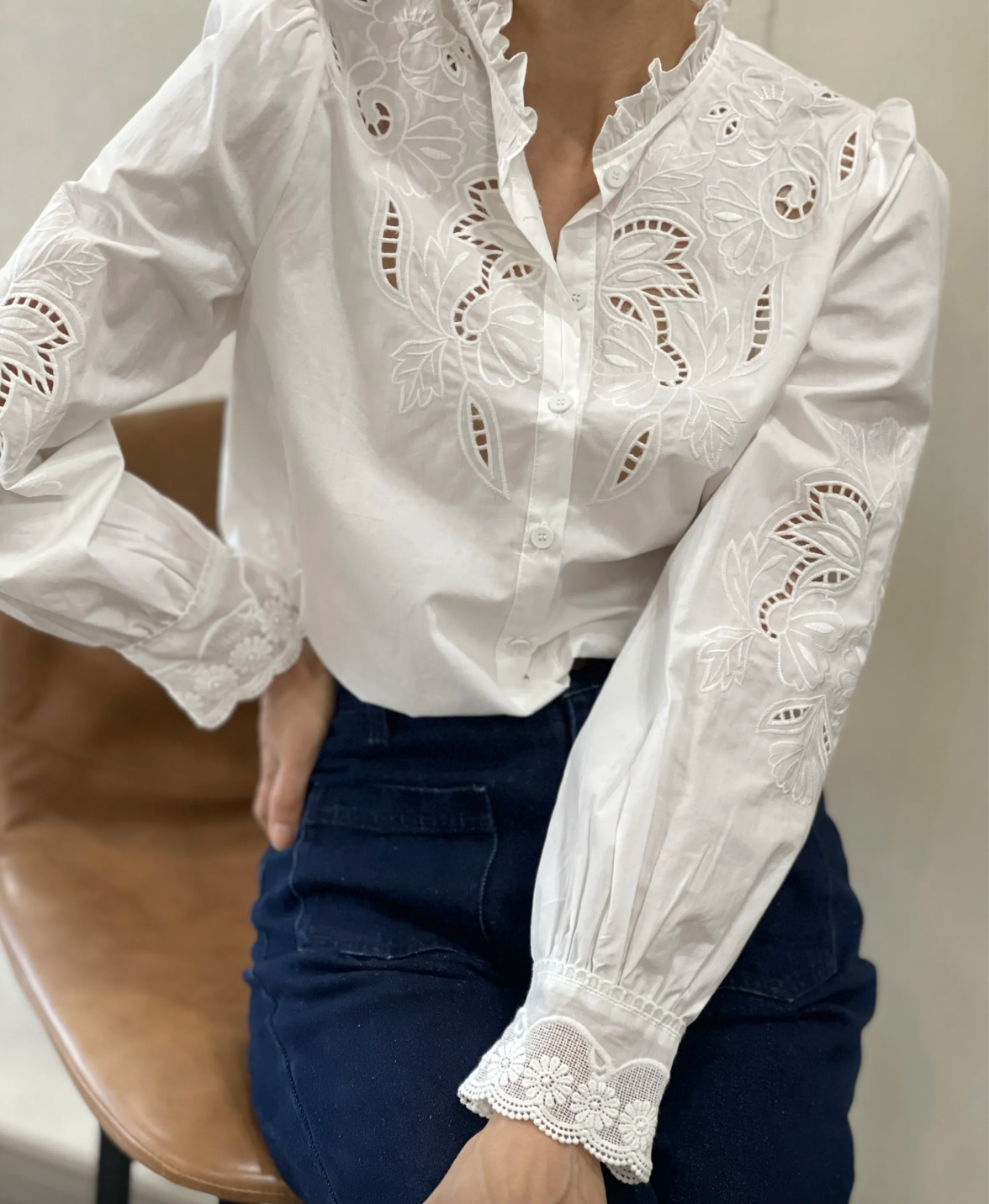 Chemise Bohème Broderie Anglaise