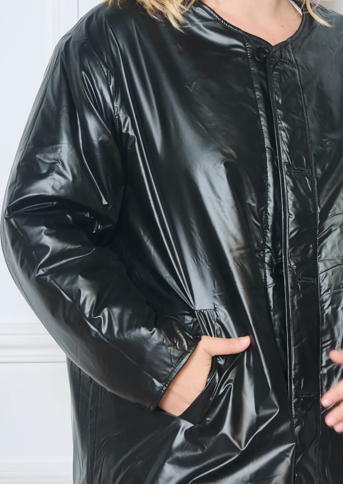 Manteau Réversible Bi Matière - Grandes Tailles