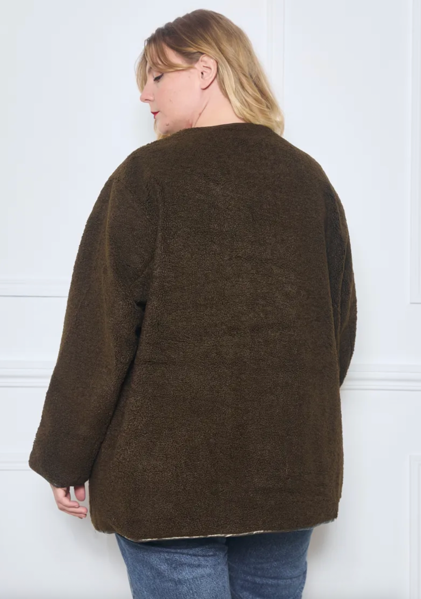 Manteau Réversible Bi Matière - Grandes Tailles