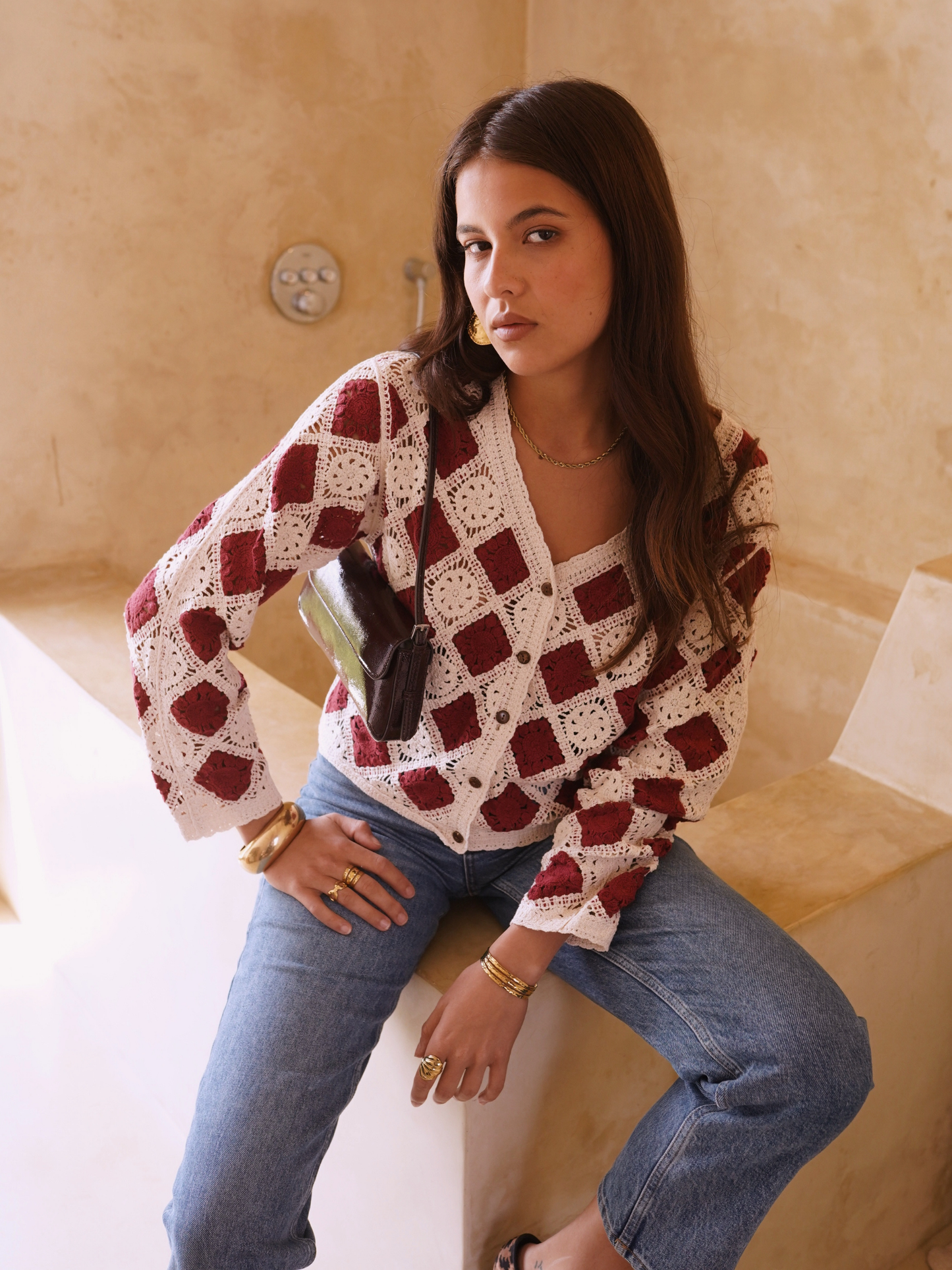 Cardigan Crochet Bohème