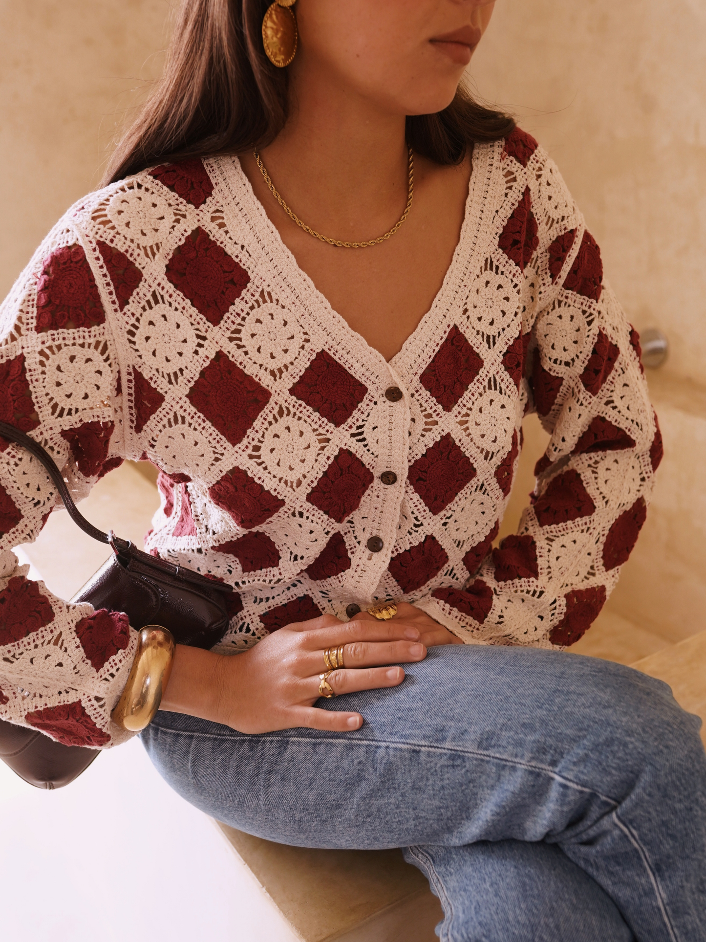 Cardigan Crochet Bohème