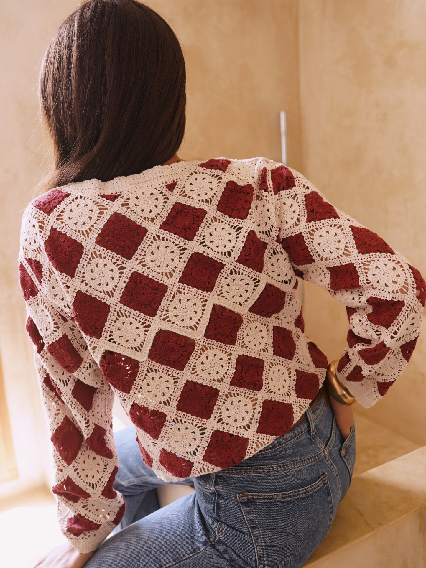 Cardigan Crochet Bohème
