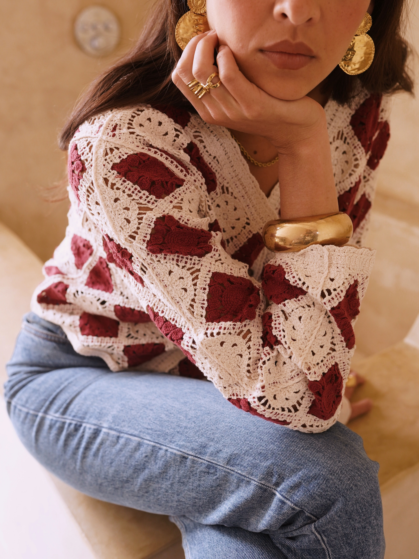 Cardigan Crochet Bohème