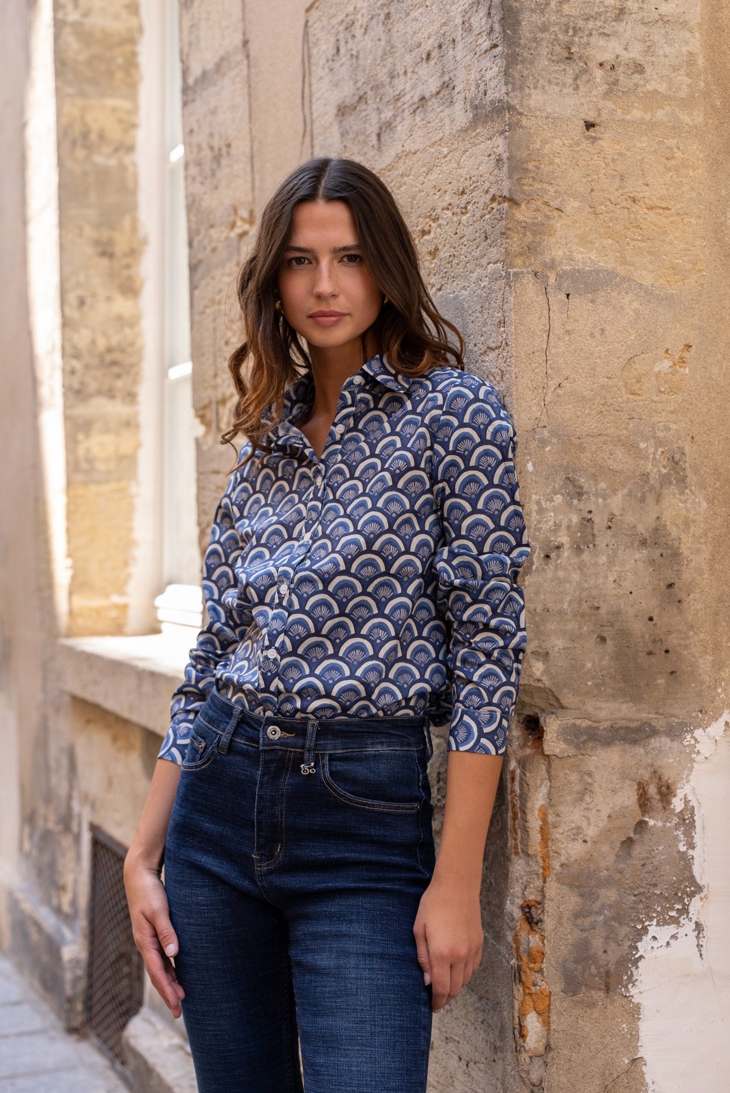 Chemise Bleu Graphique