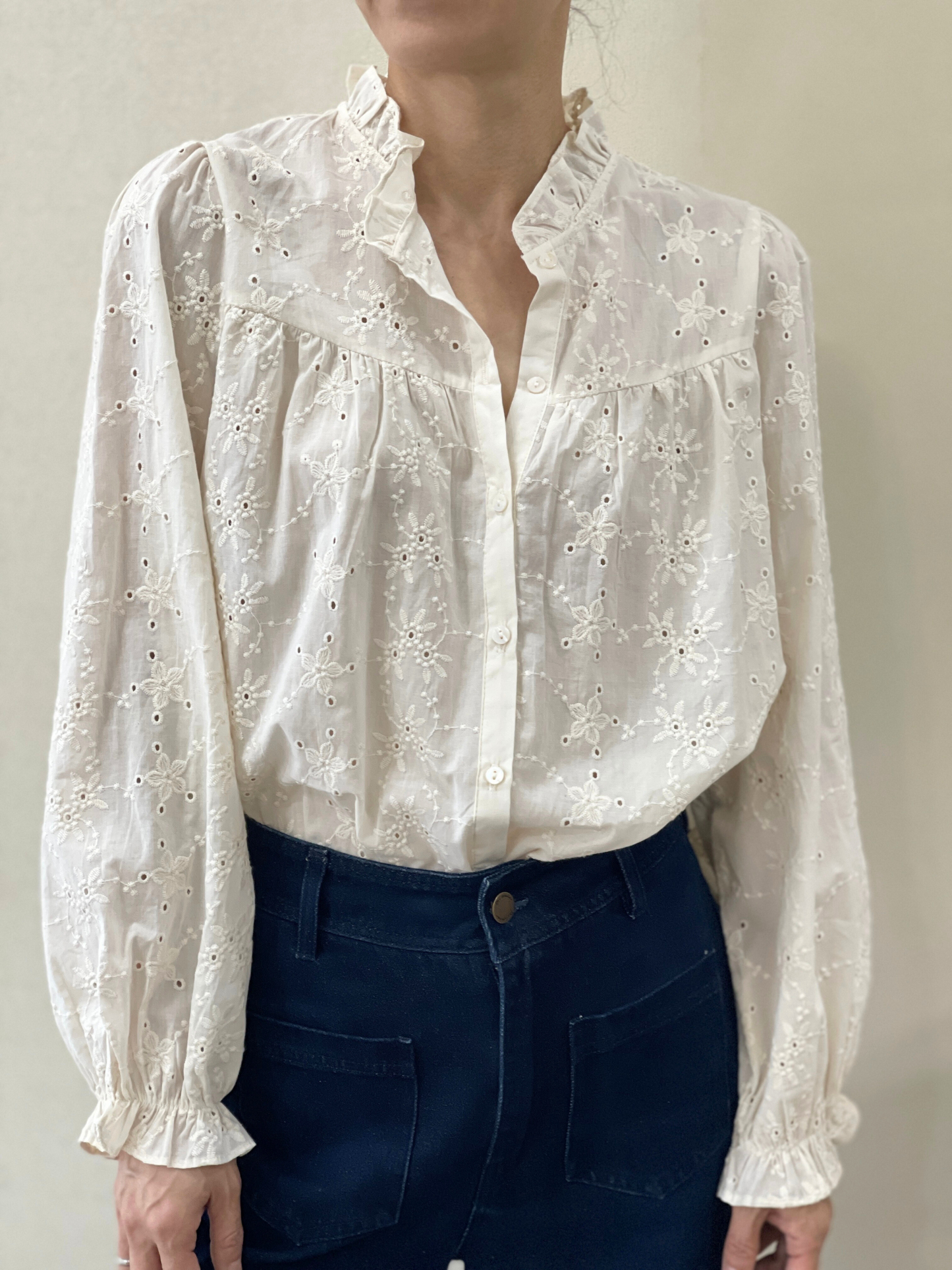 Chemise Col Froncé