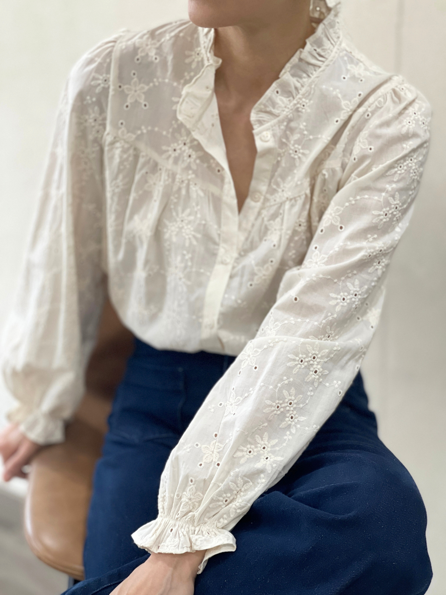 Chemise Col Froncé