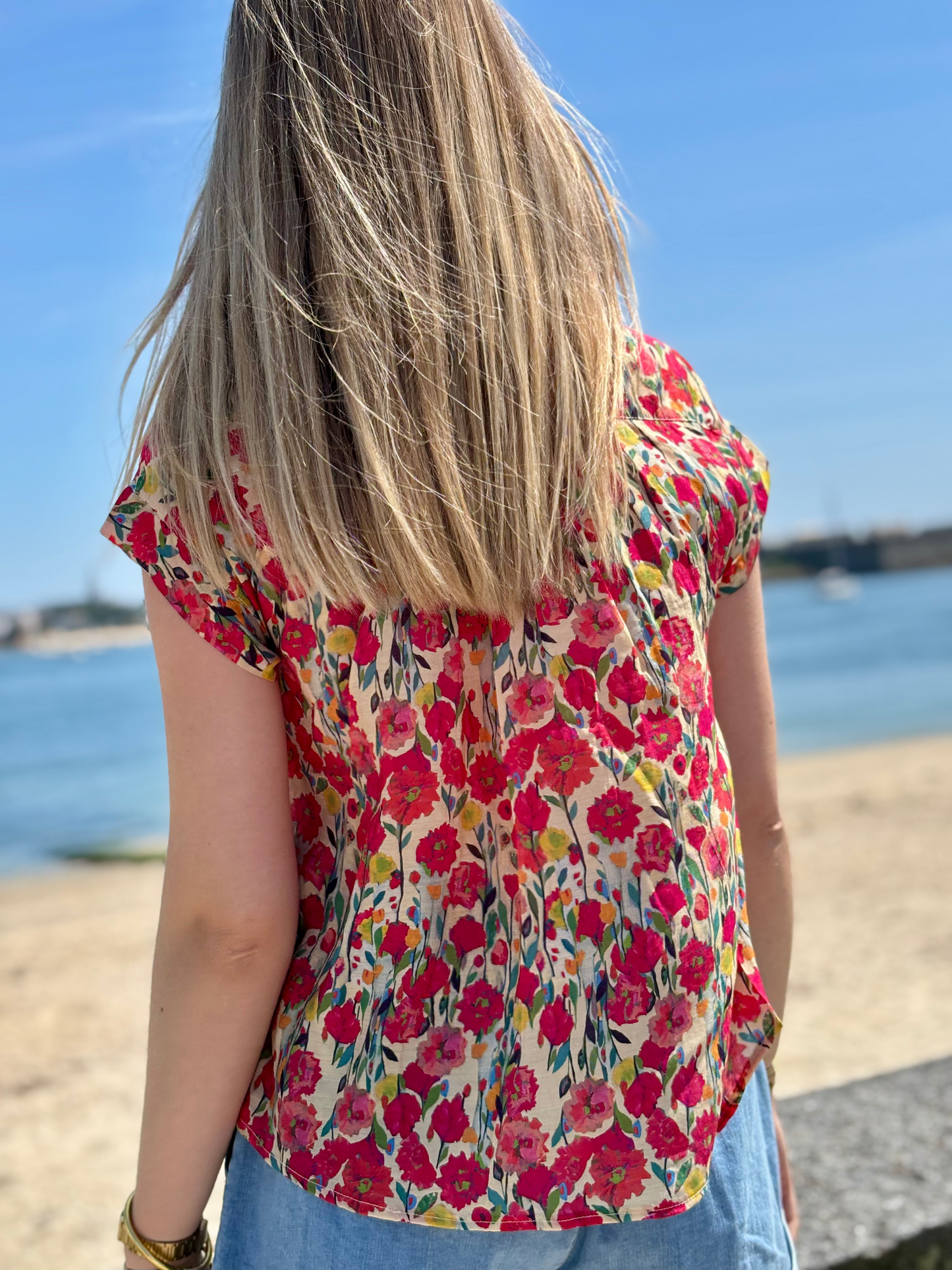 Chemise fleurie en coton
