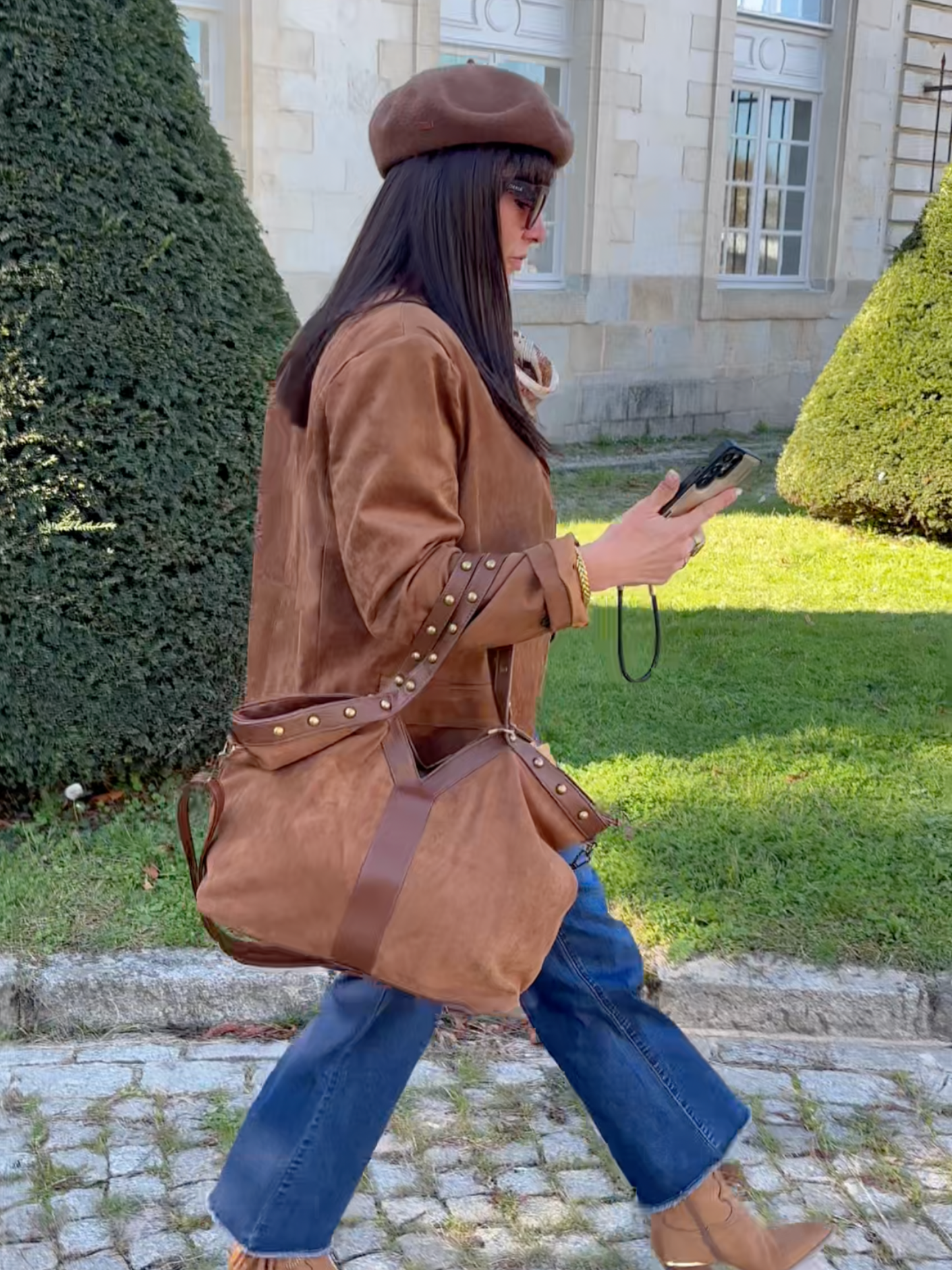 Blazer effet Daim Camel