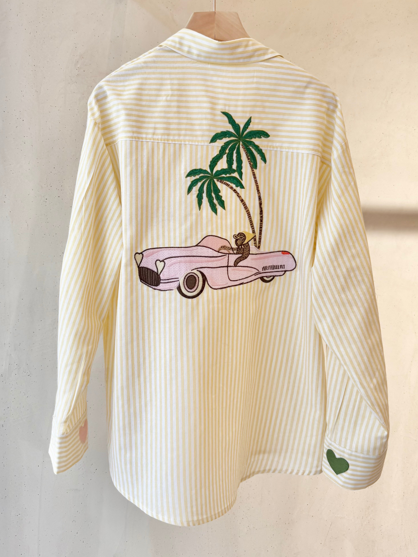 chemise coton rayé jaune