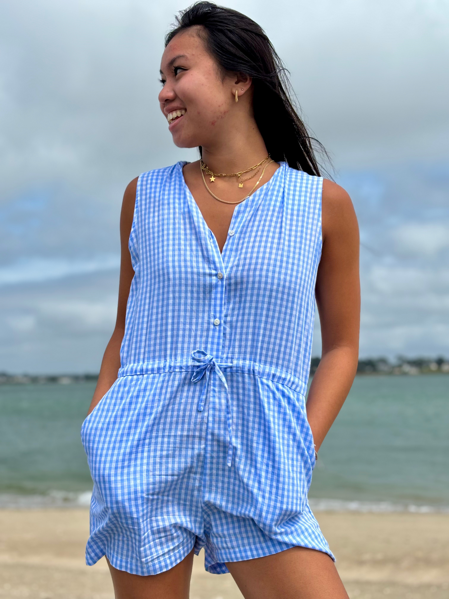 Combinaison Sans Manches en Coton