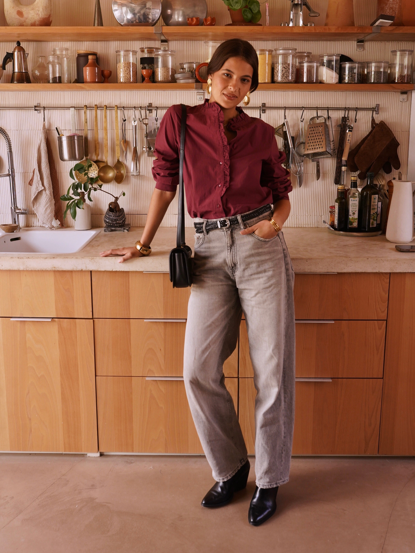 Chemise Tendance Bordeaux
