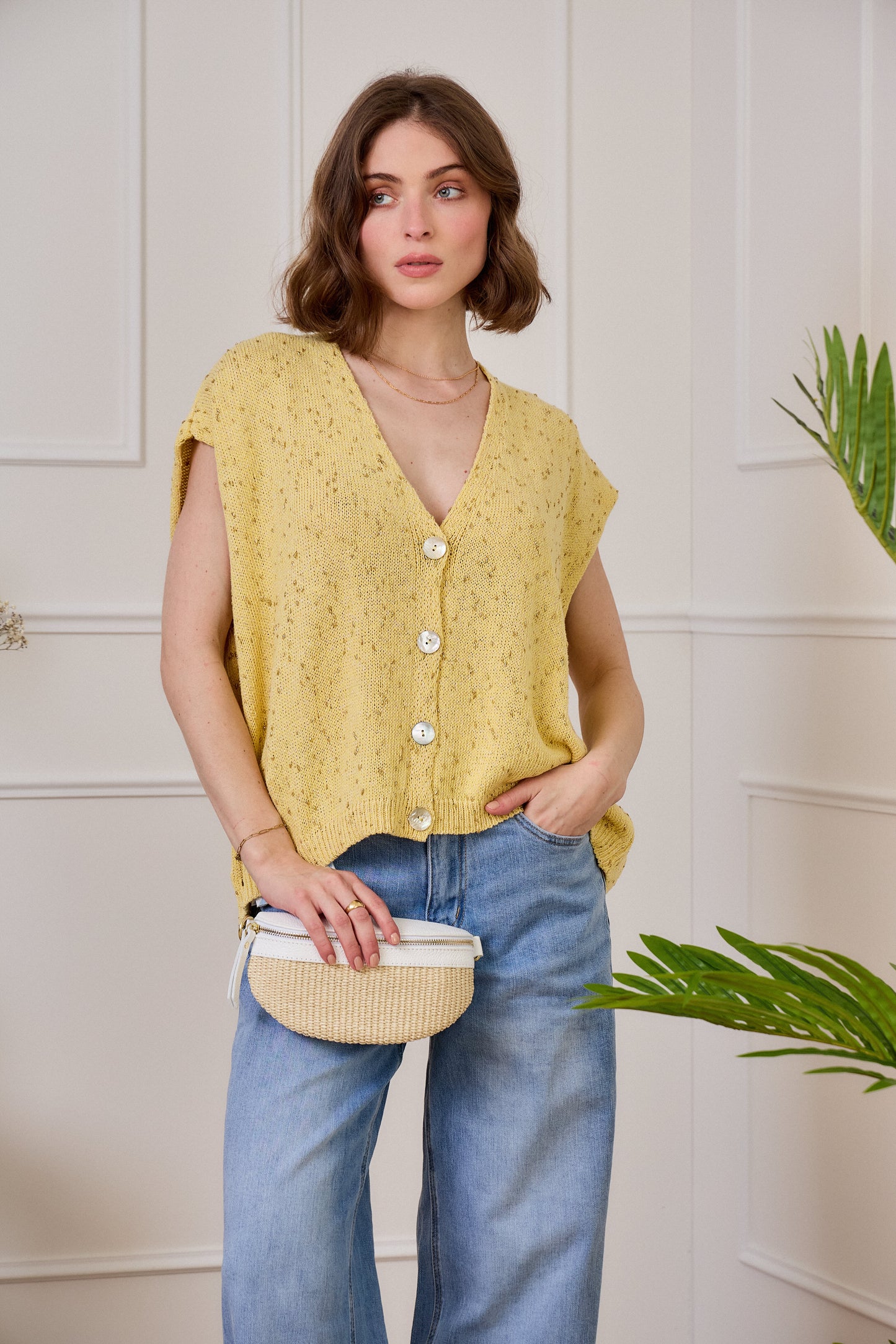 Gilet sans Manches effet Scintillant