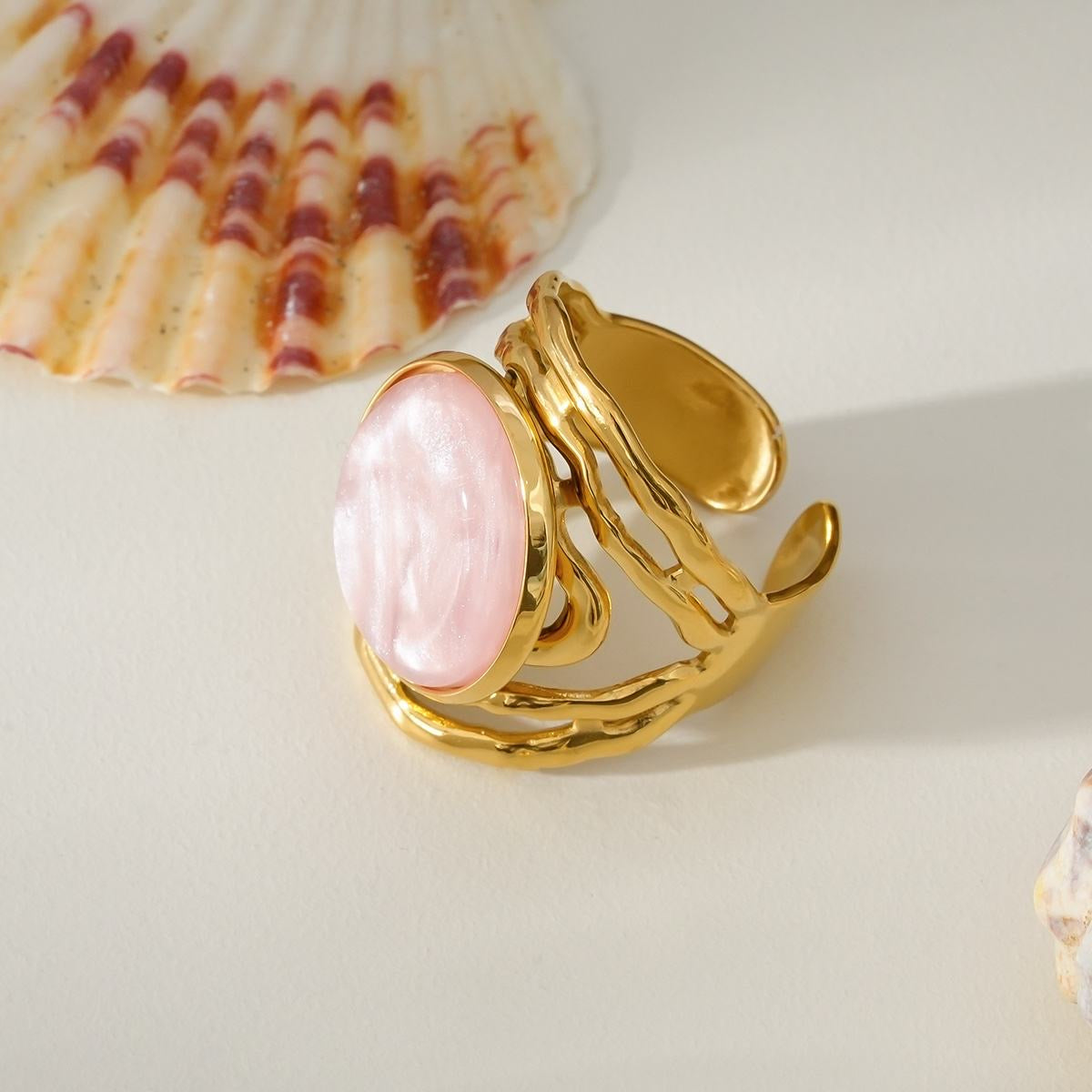 Bague "Écume Rose"
