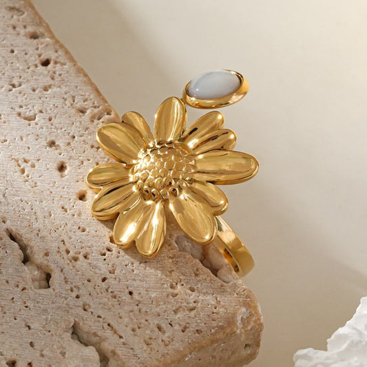 Bague Marguerite Dorée