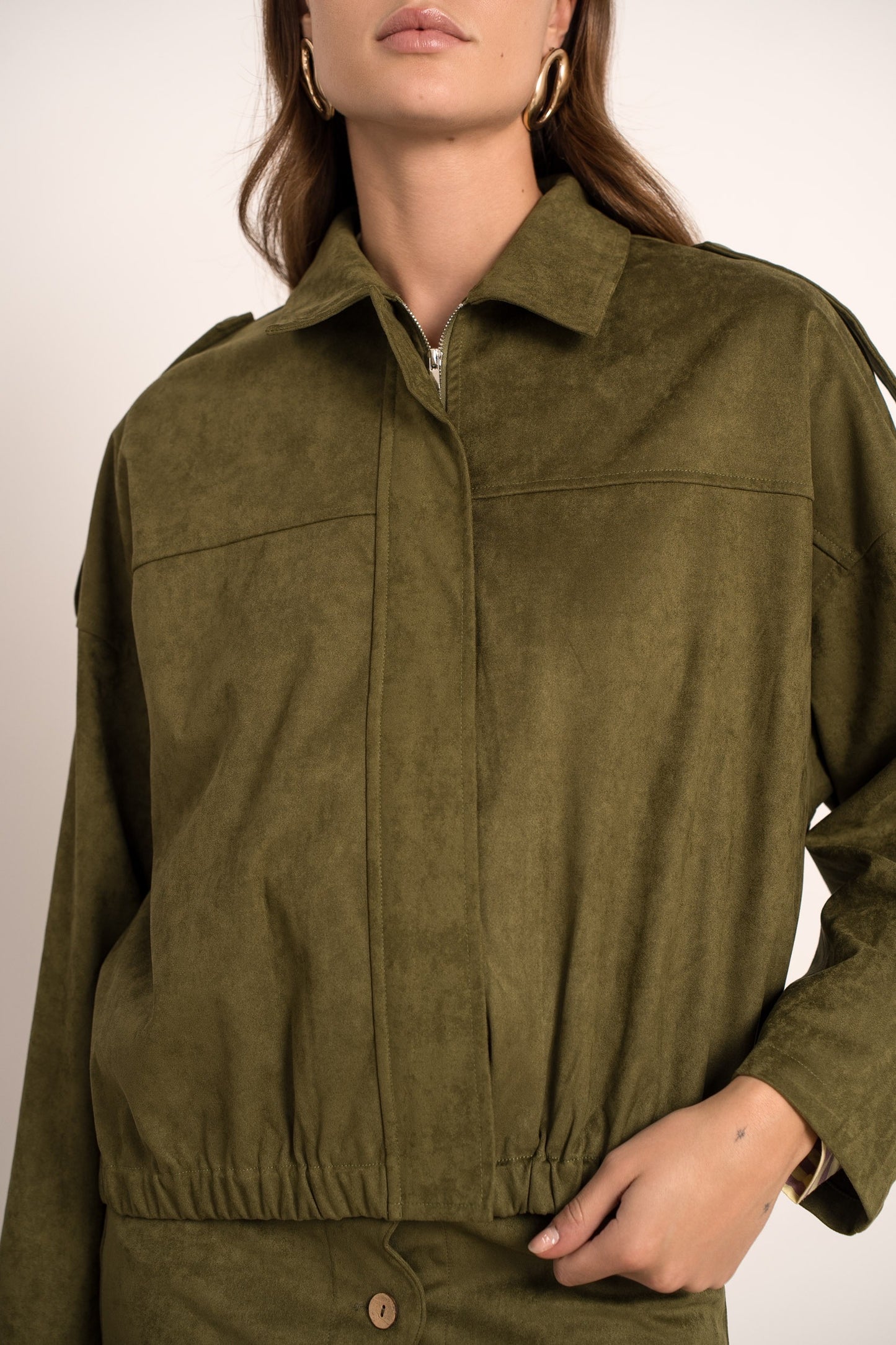 Veste bombers effet daim Souple
