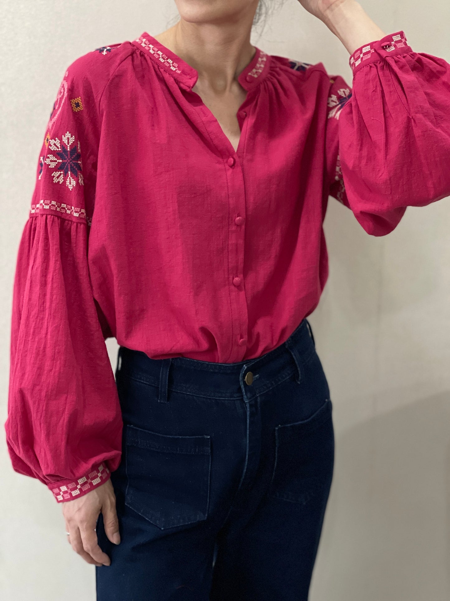 Chemise Bohème Fuchsia