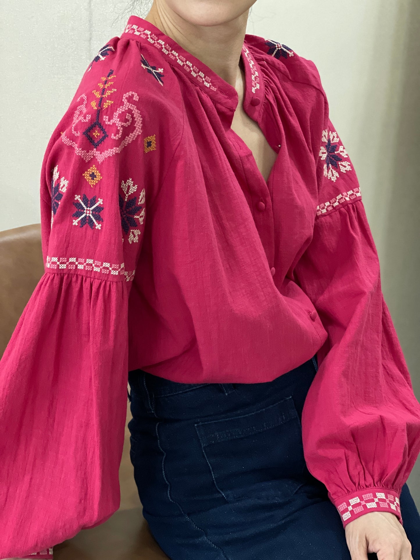 Chemise Bohème Fuchsia