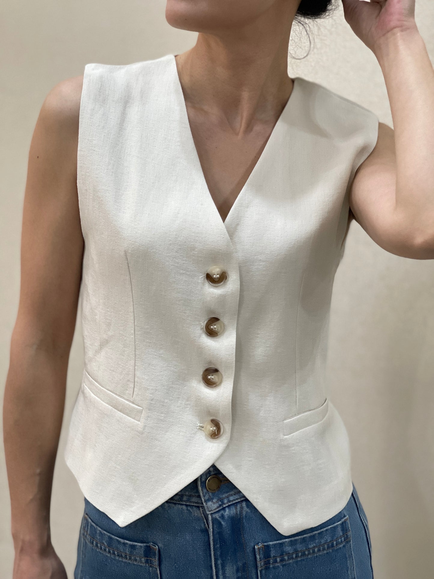 Gilet sans Manches Structuré