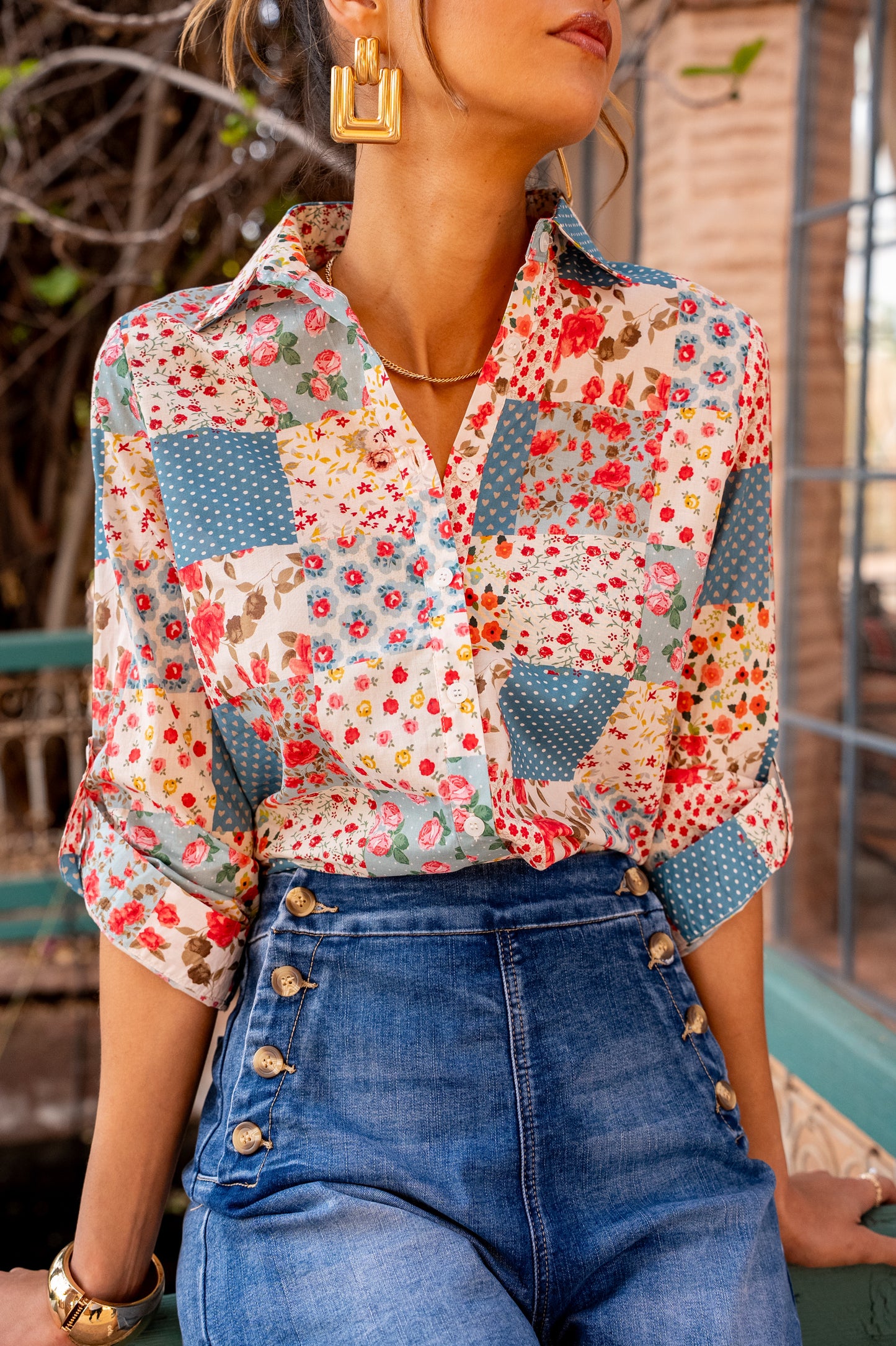 Chemise "Patchwork Floral"