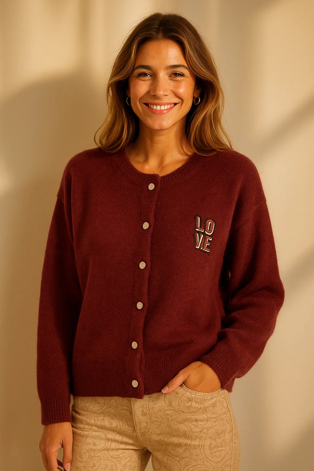 Gilet LOVE Bordeaux