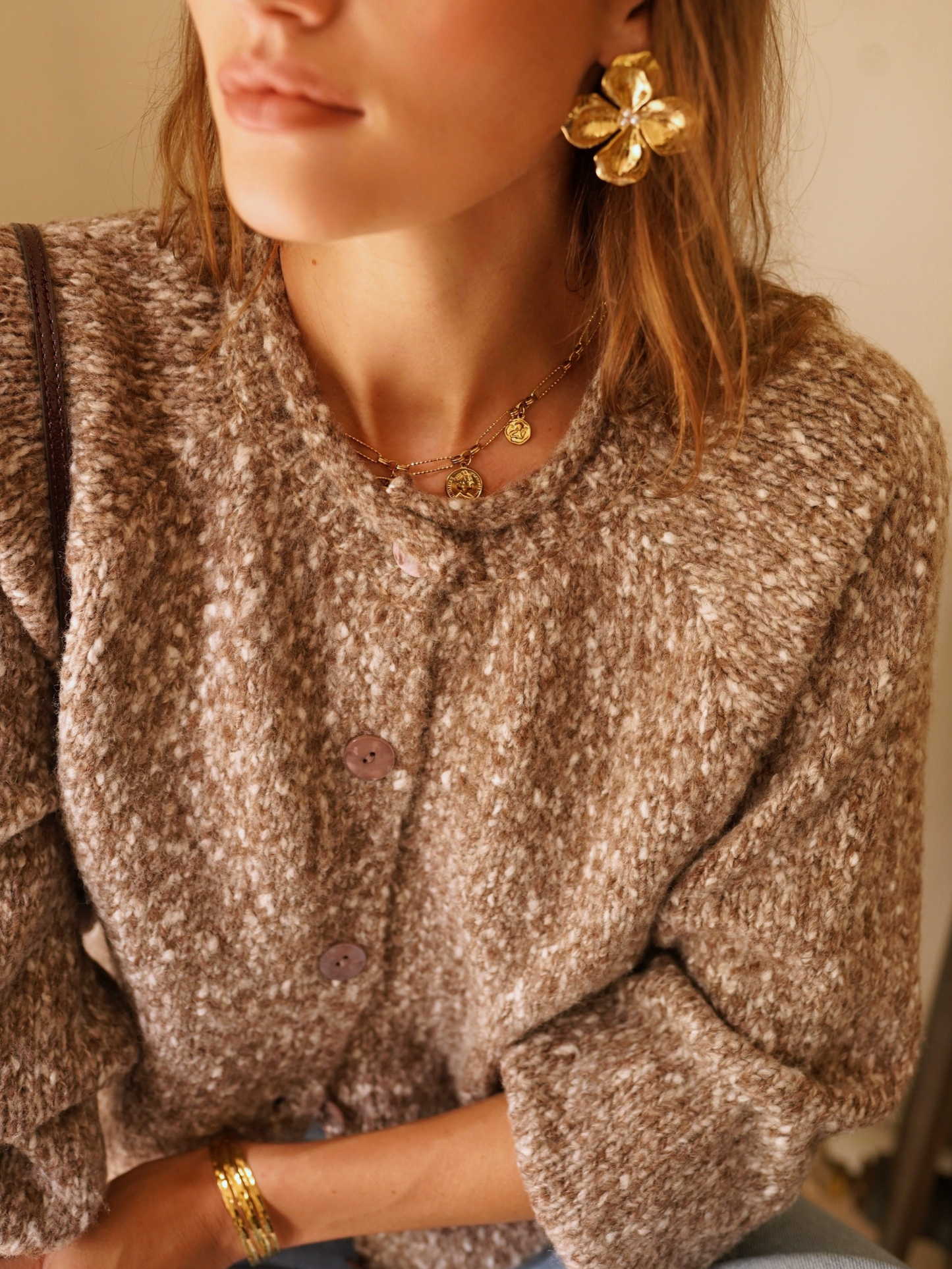 Gilet Maille Chinée