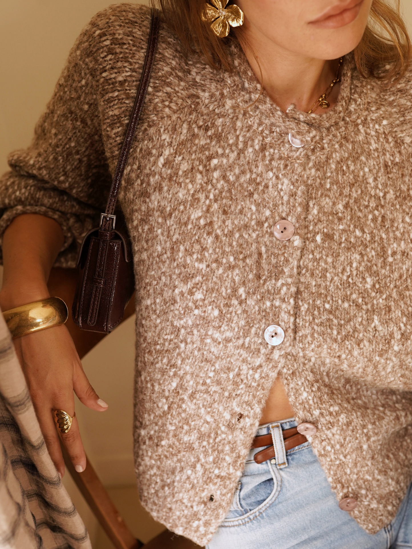 Gilet Maille Chinée
