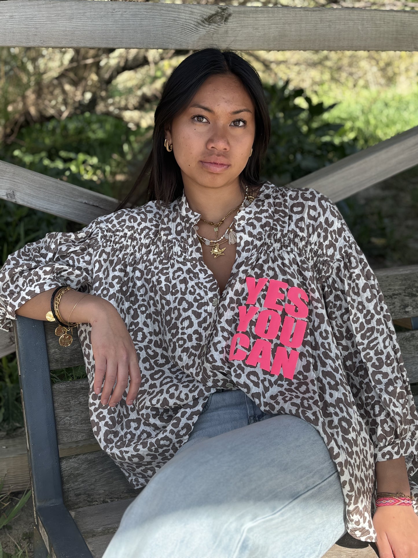Chemise Léopard "YES YOU CAN"