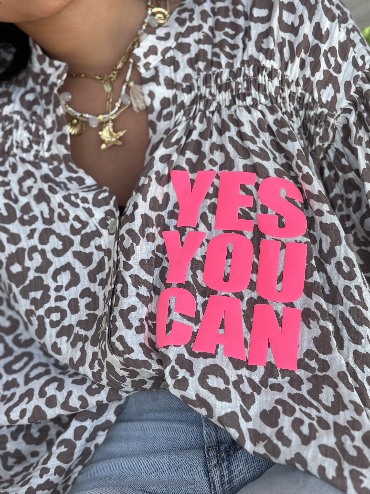Chemise Léopard "YES YOU CAN"