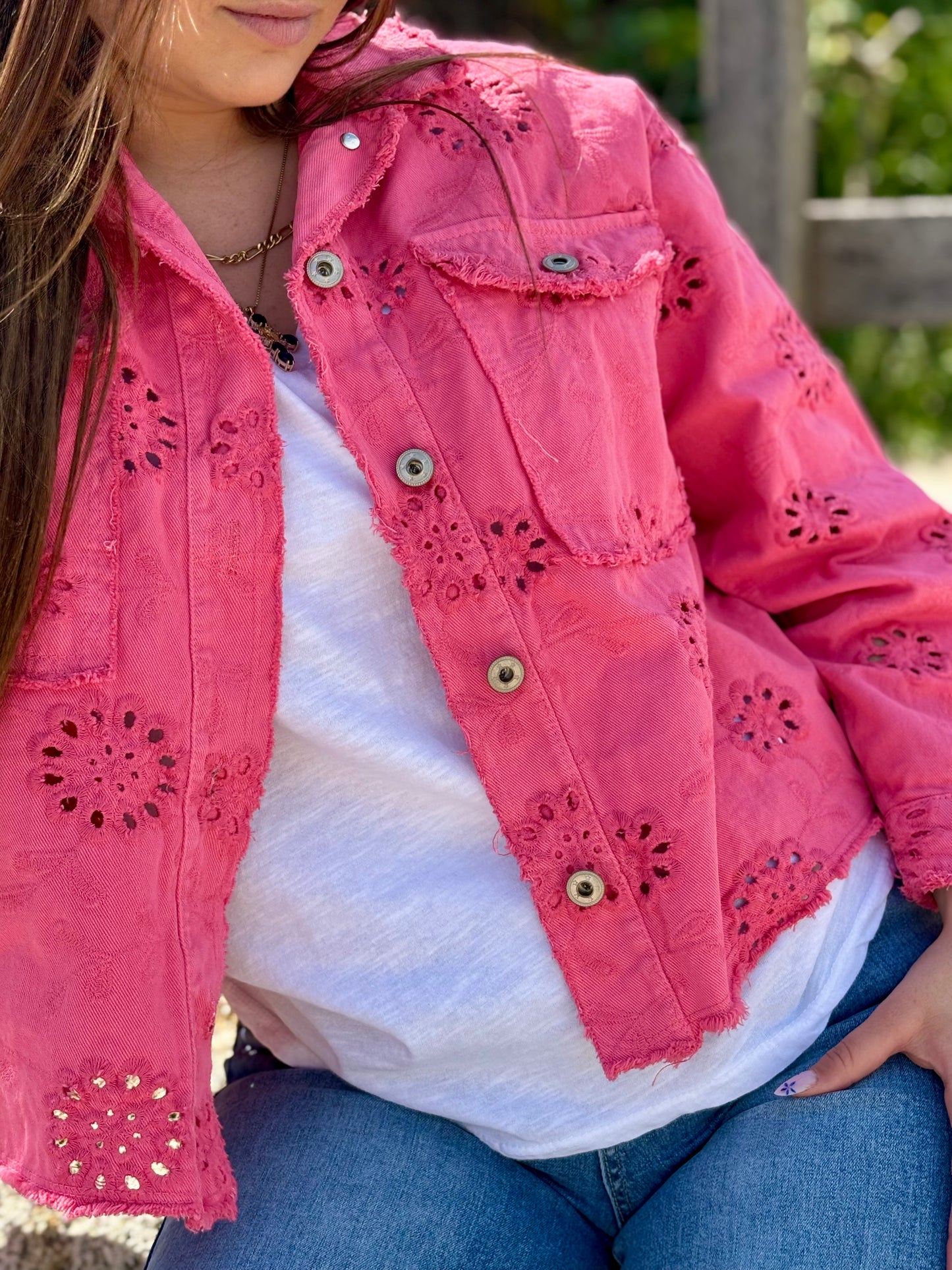 Veste Brodée “Fleurs & Franges”