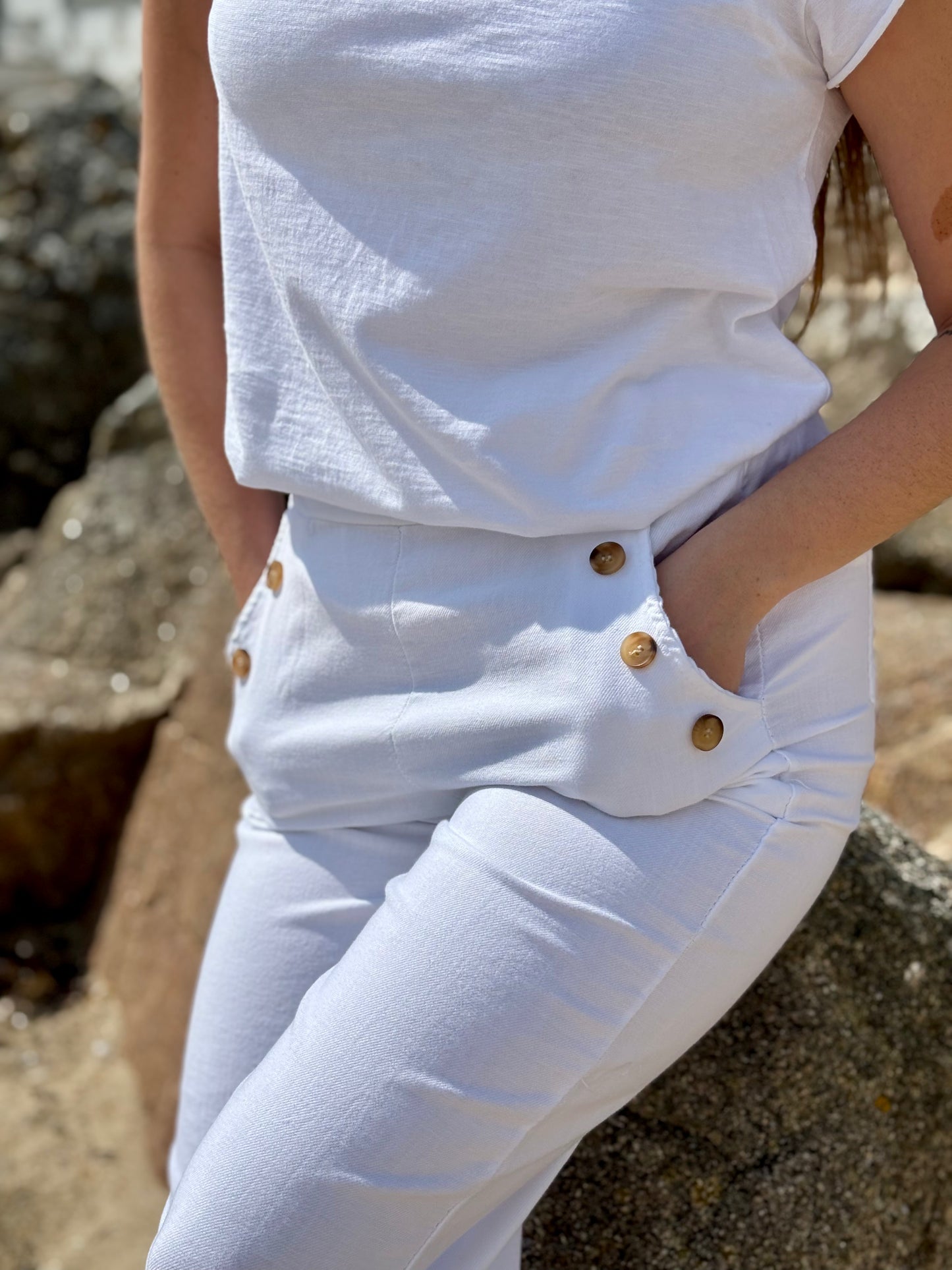 Pantalon en Toile de Coton