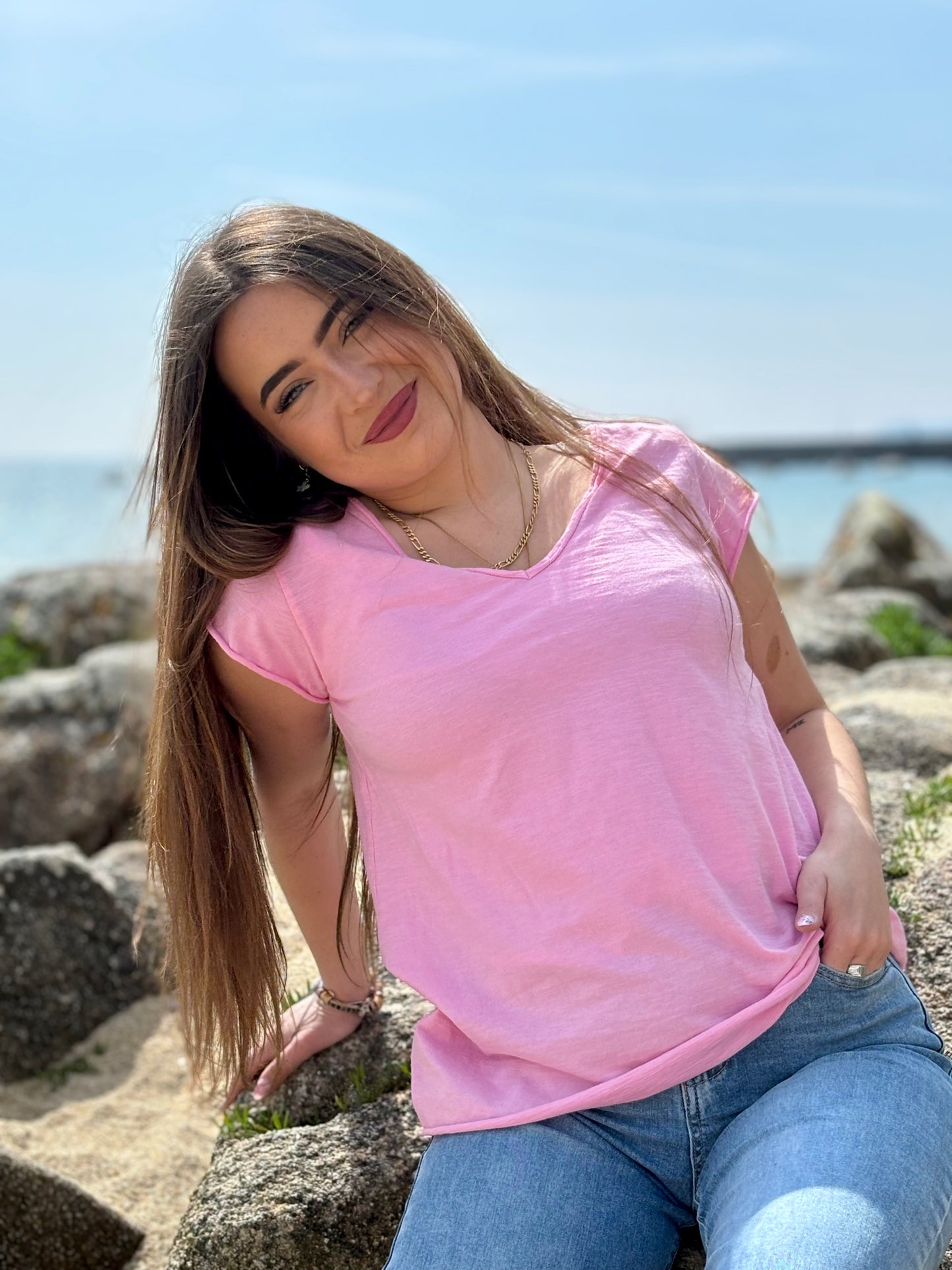 Tee-shirt Basique Uni 100% Coton