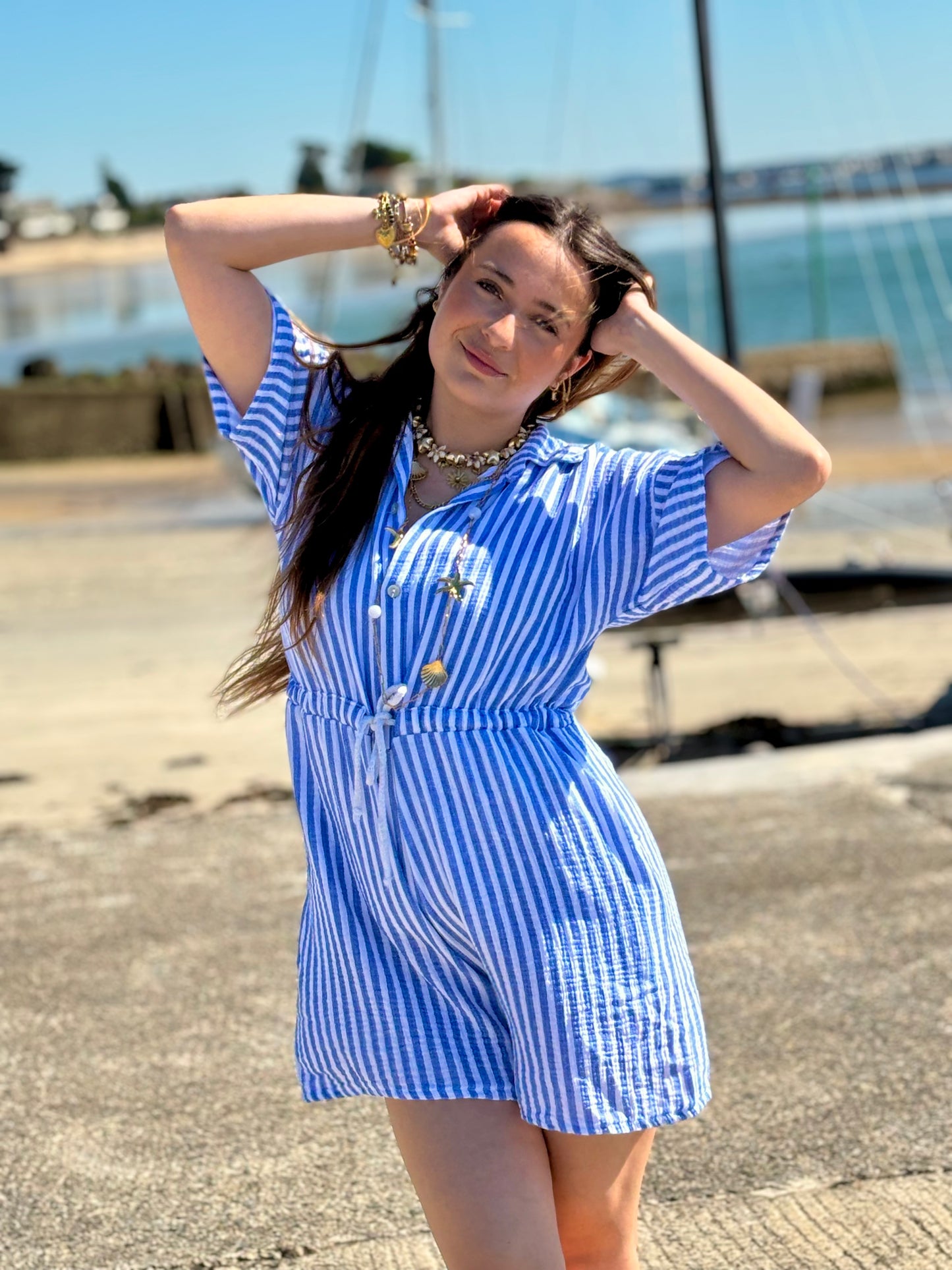 Combishort "Solana" Rayée