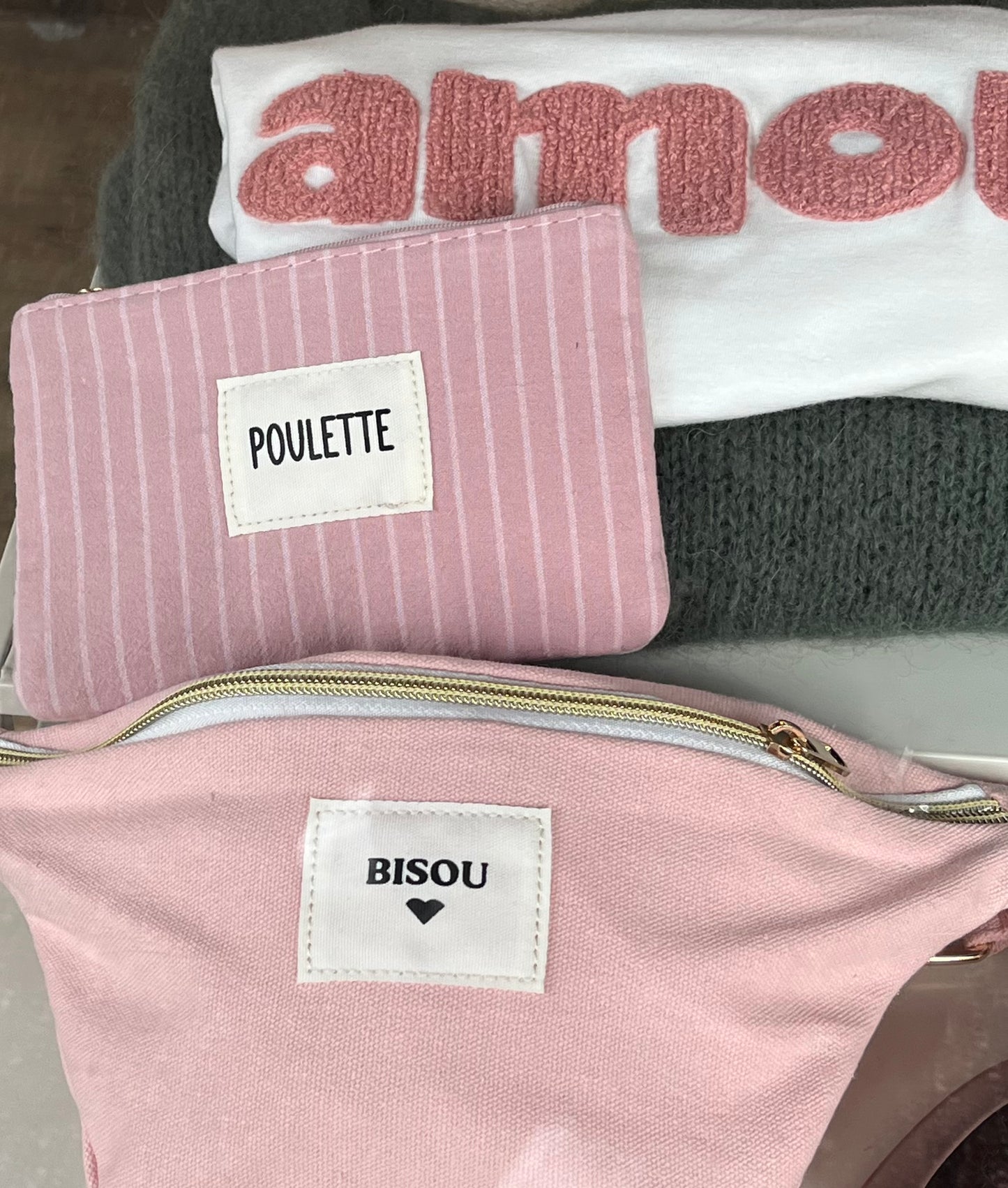 Pochette Message Tissu