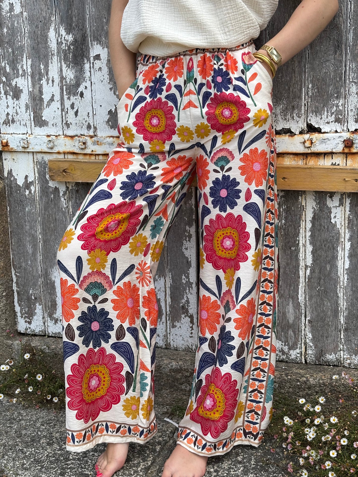 Pantalon Fluide Floral