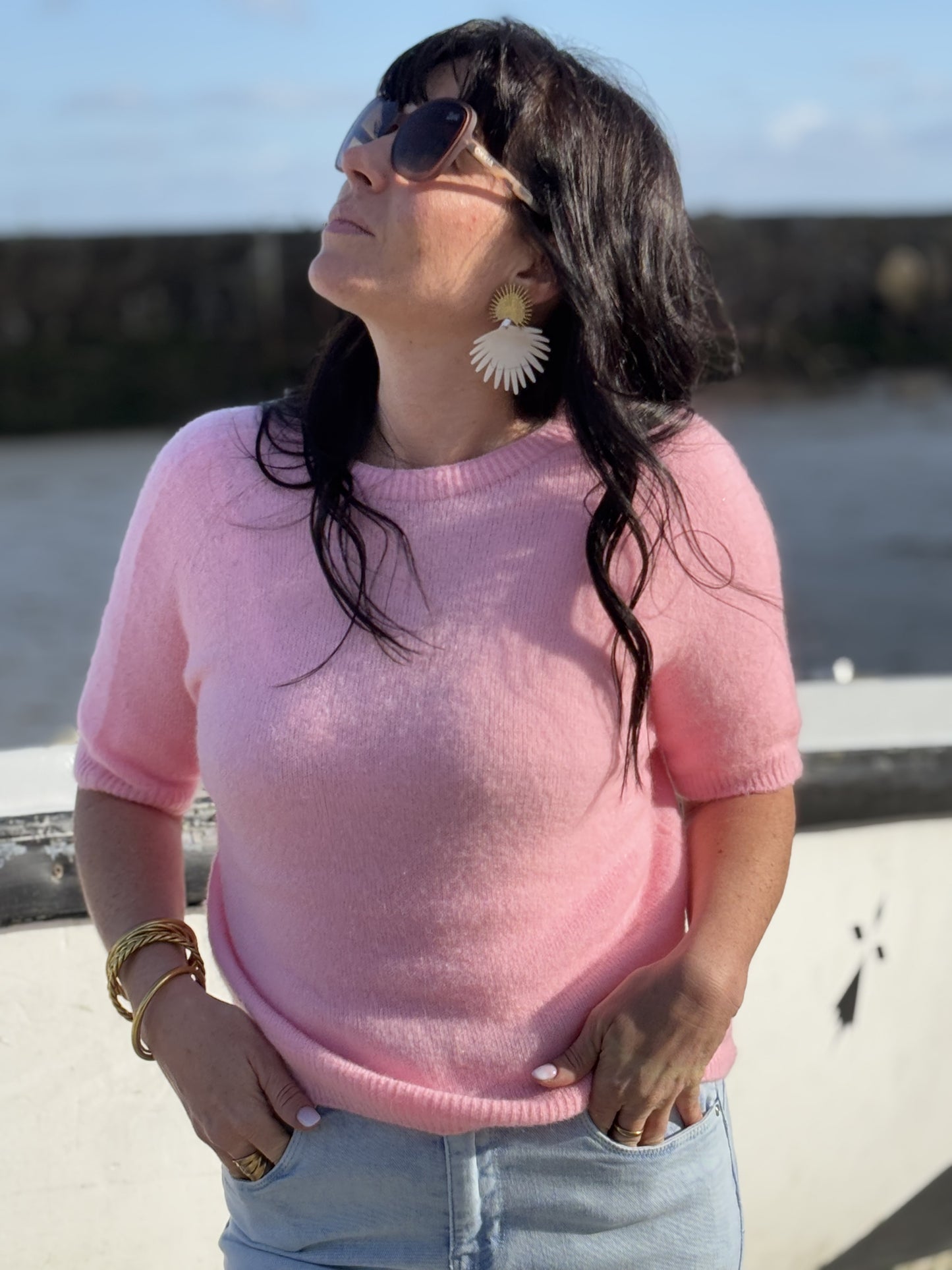 Pull Doux à Manches Courtes
