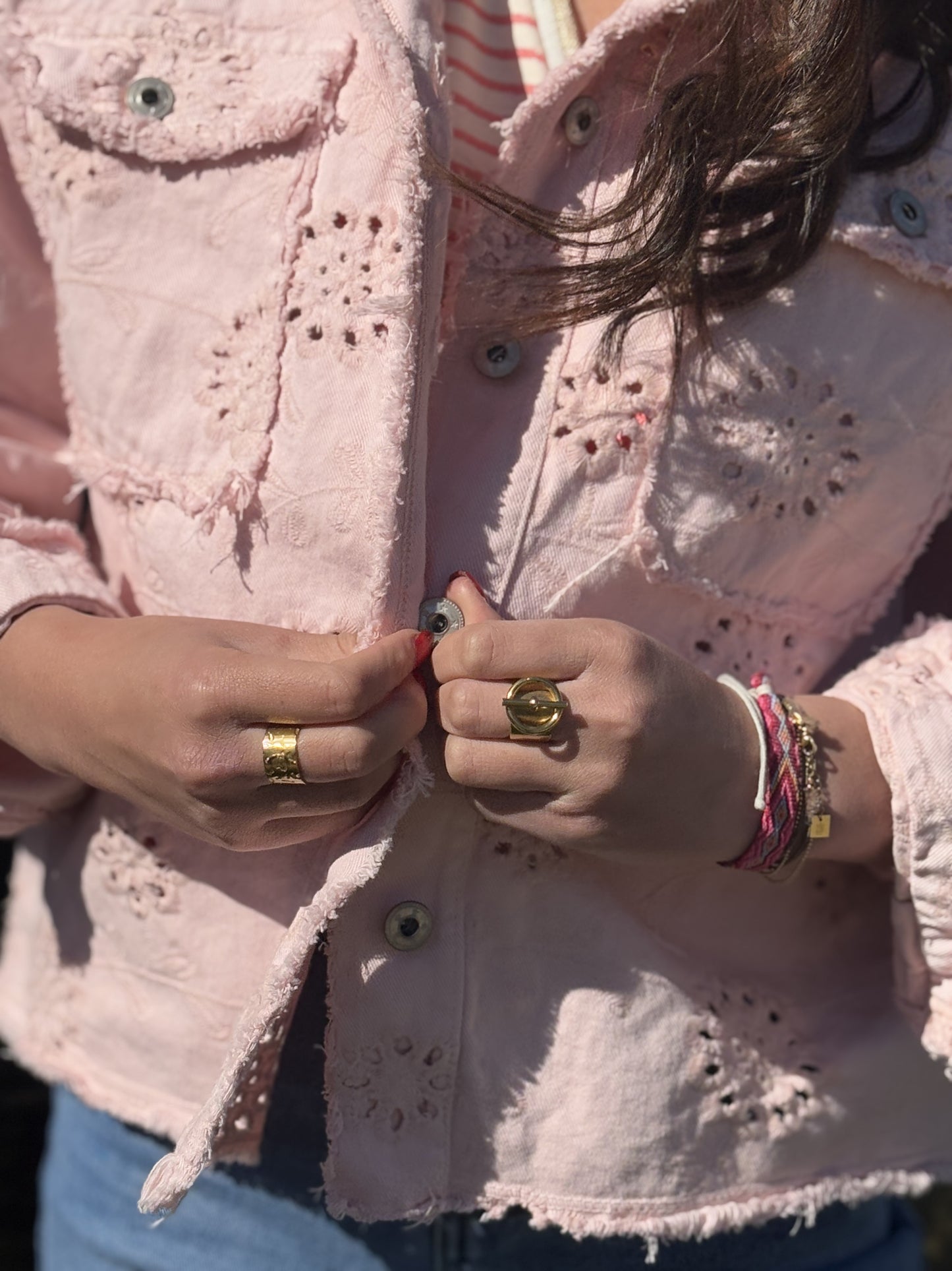 Veste Brodée “Fleurs & Franges”