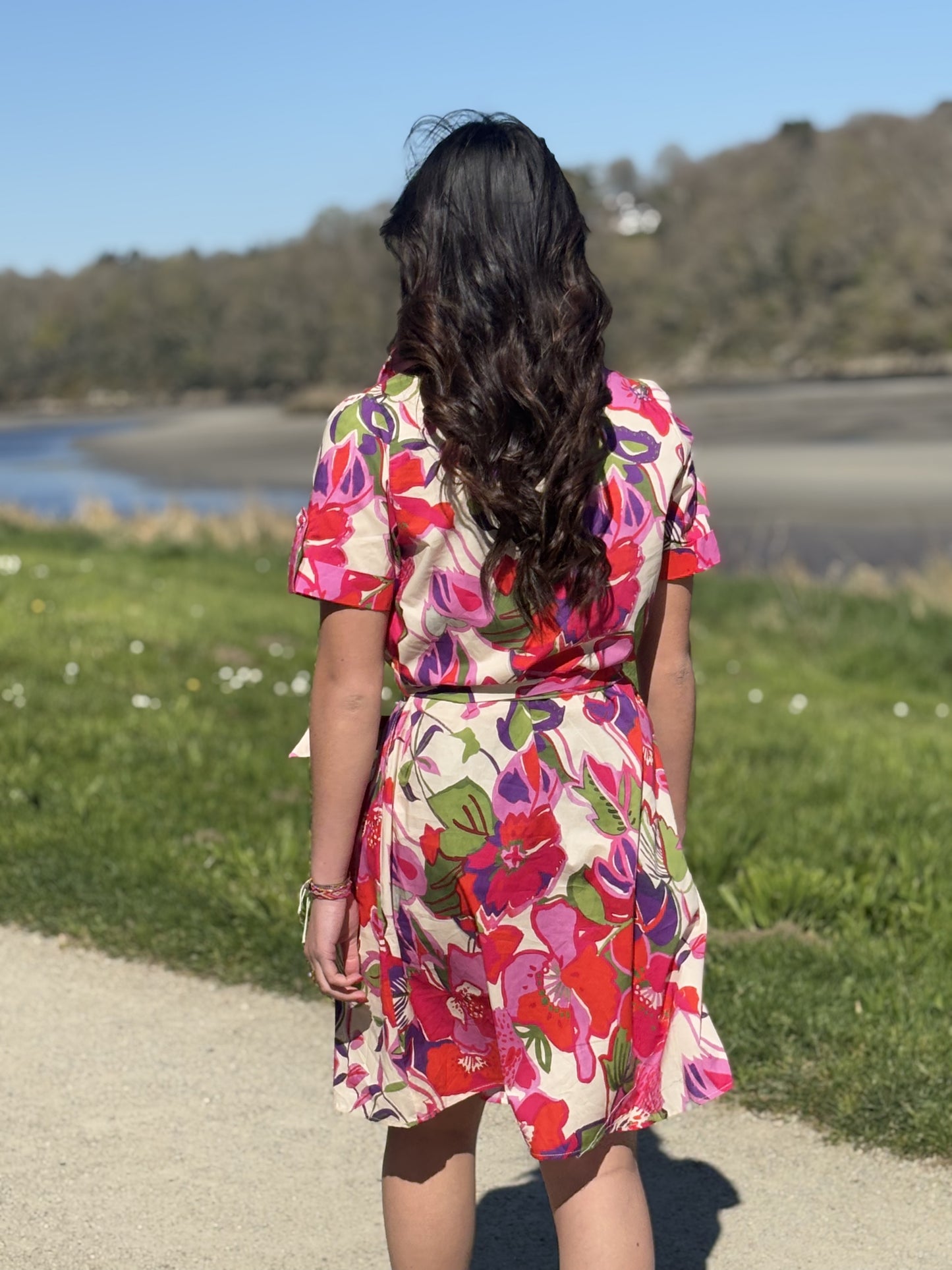 Robe Chemise à Nouer Fleurie