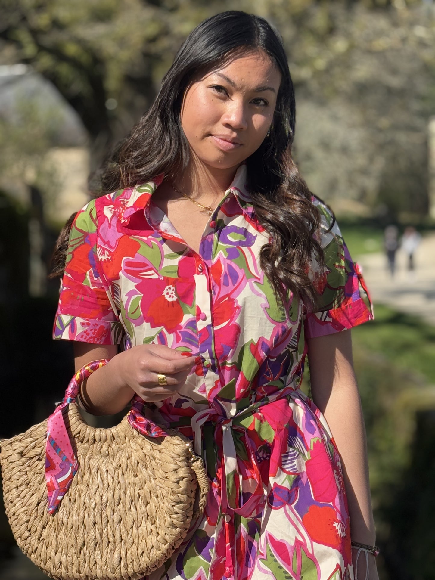 Robe Chemise à Nouer Fleurie