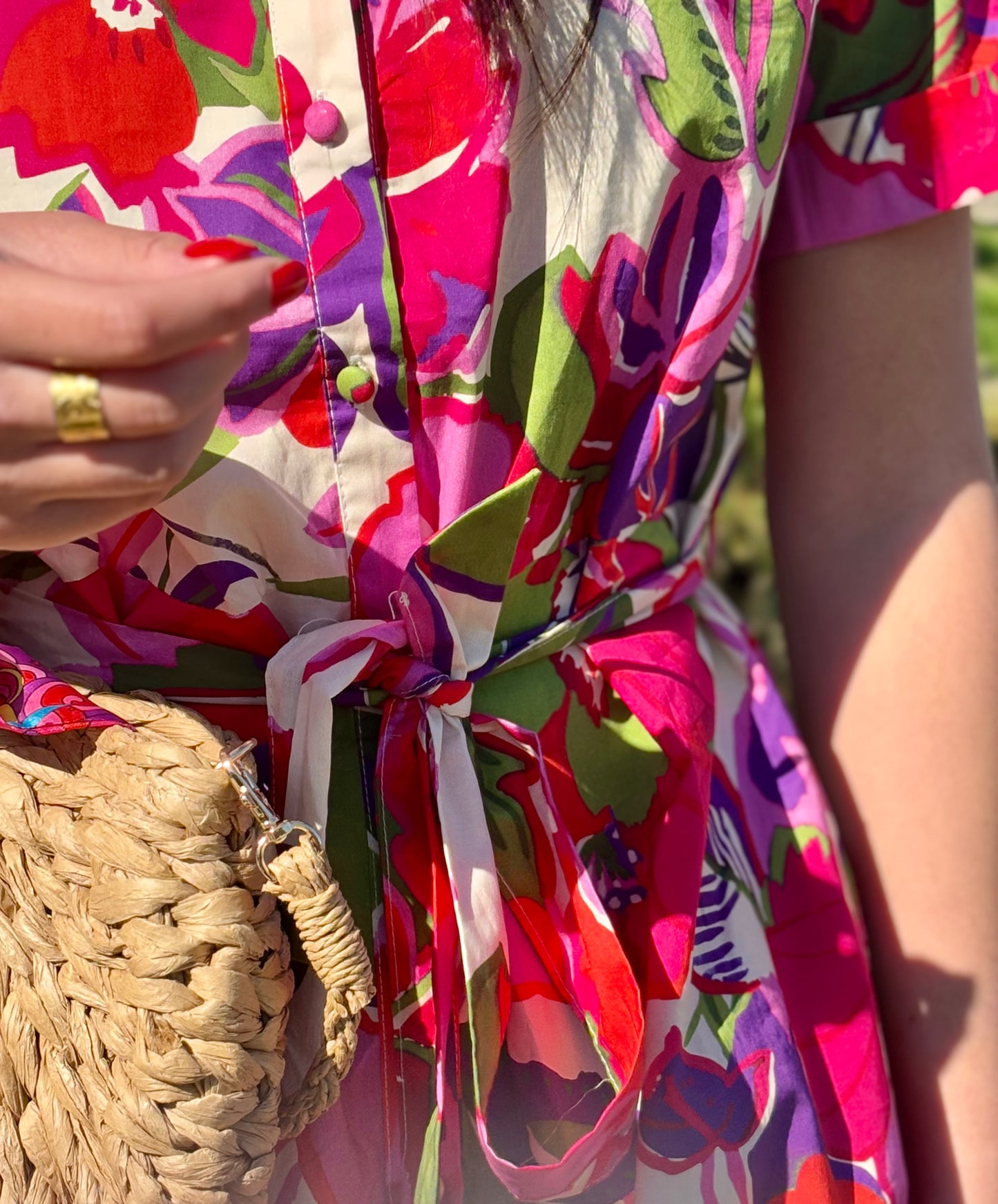 Robe Chemise à Nouer Fleurie