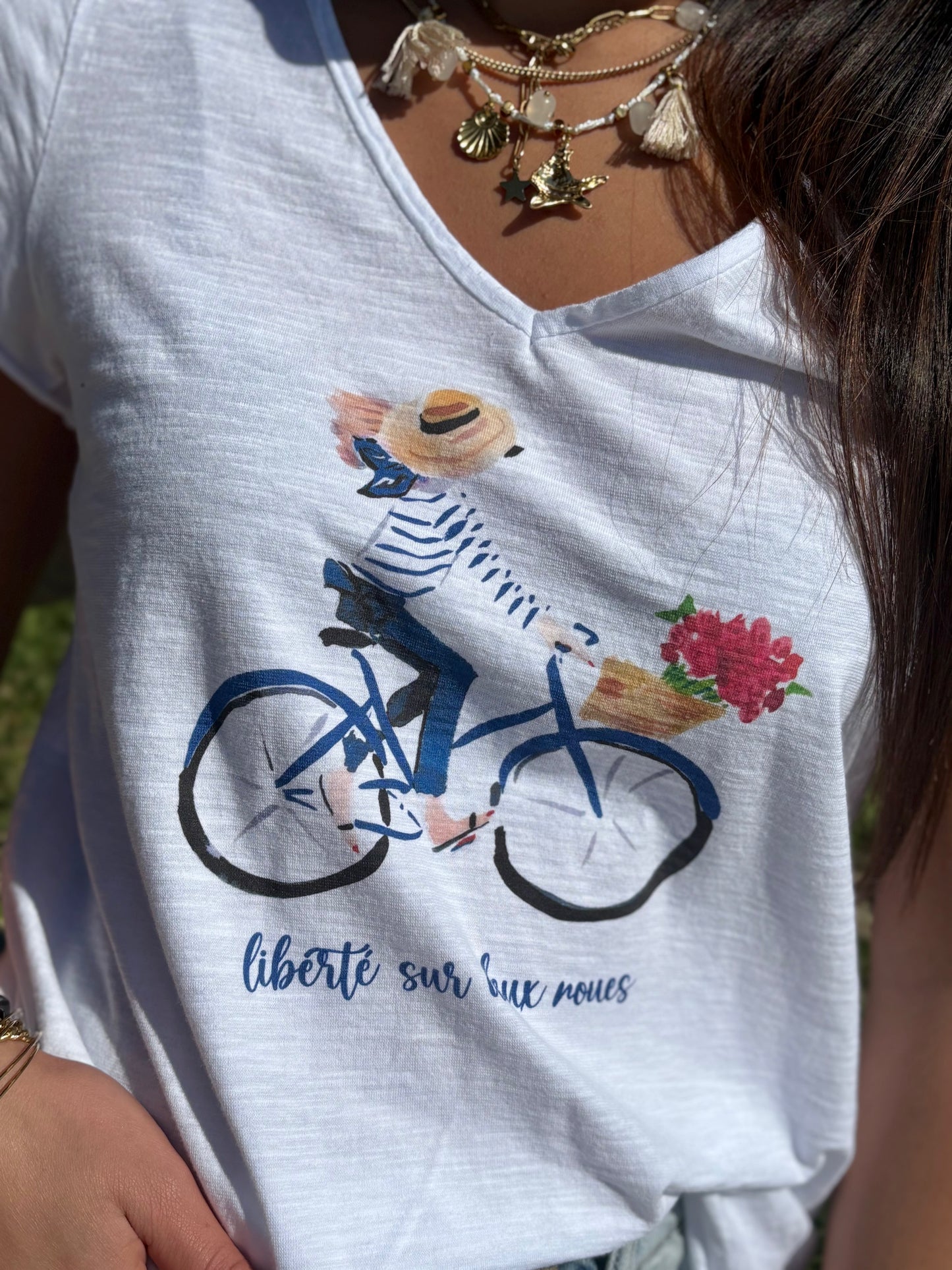 Tee-shirt « Liberté sur deux roues »