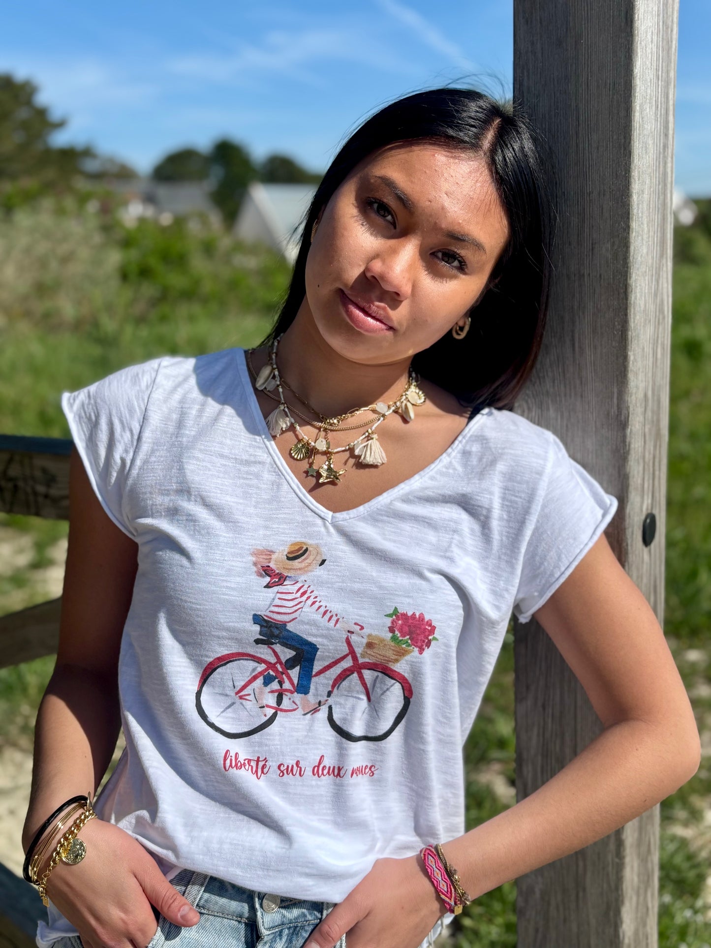 Tee-shirt « Liberté sur deux roues »