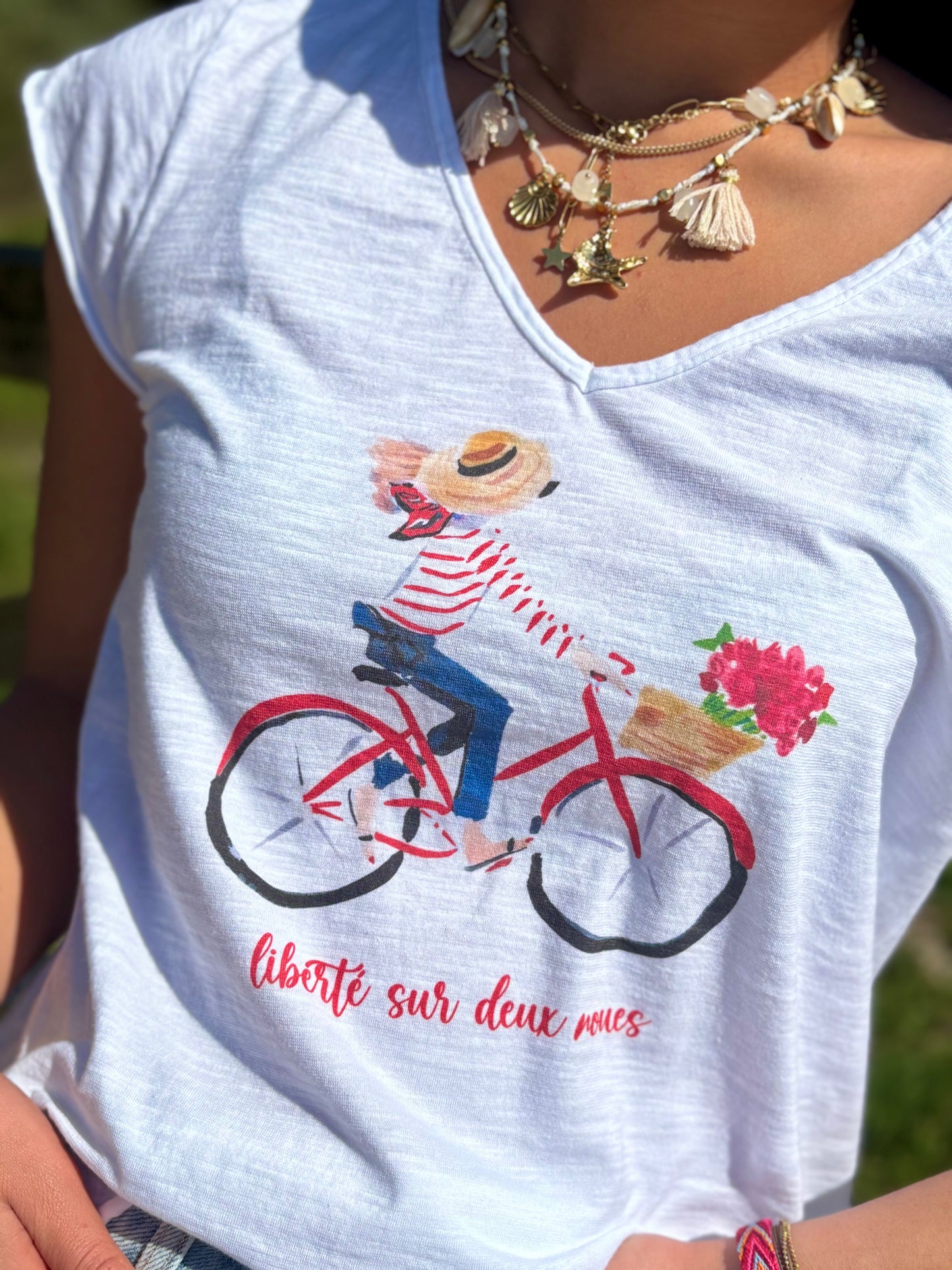 Tee-shirt « Liberté sur deux roues »