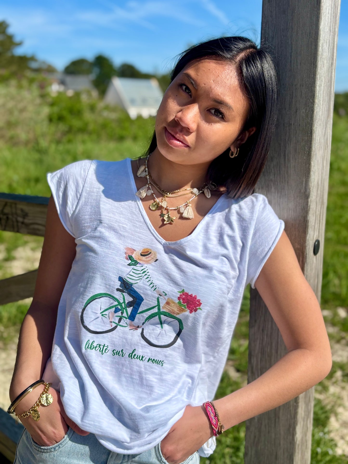 Tee-shirt « Liberté sur deux roues »