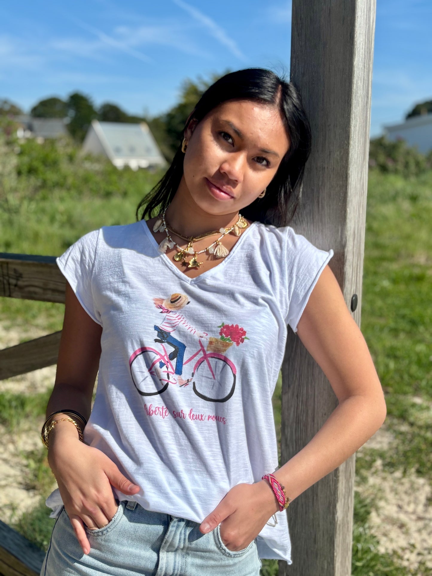 Tee-shirt « Liberté sur deux roues »