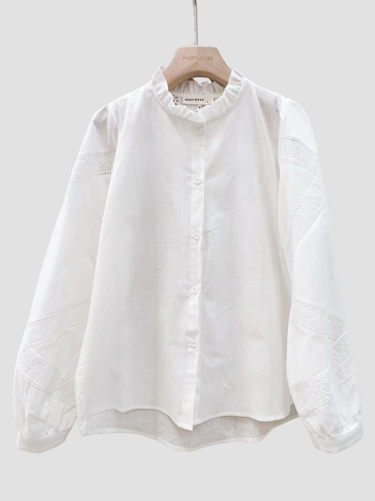 Chemise Blanche en Lin et Coton