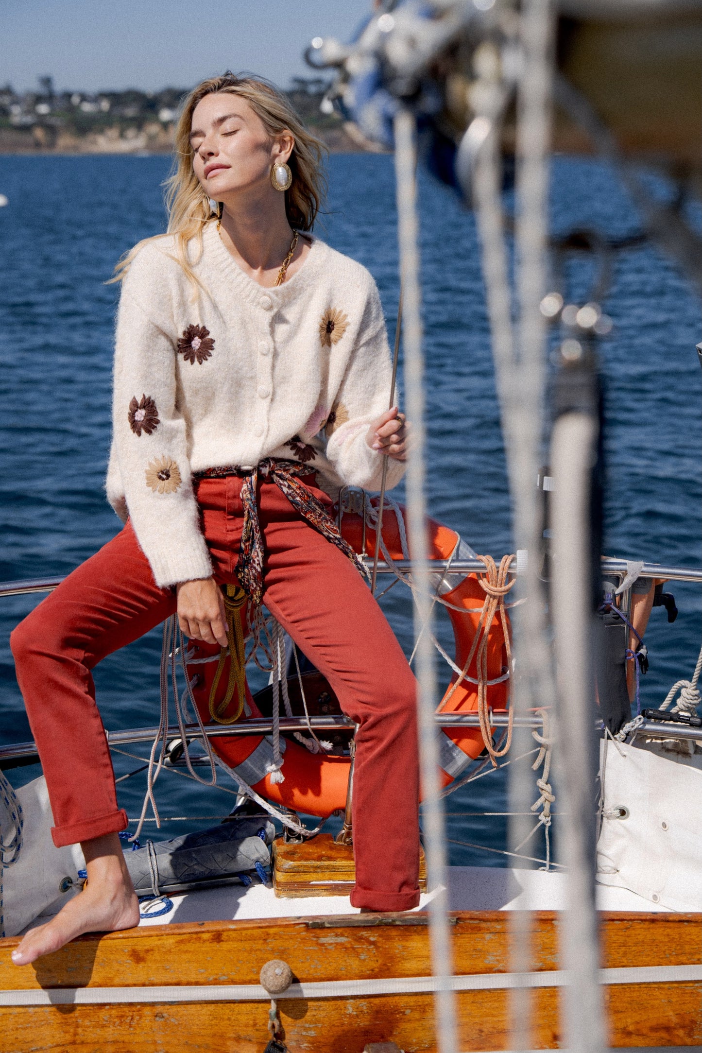 Pantalon Coton Élastiqué