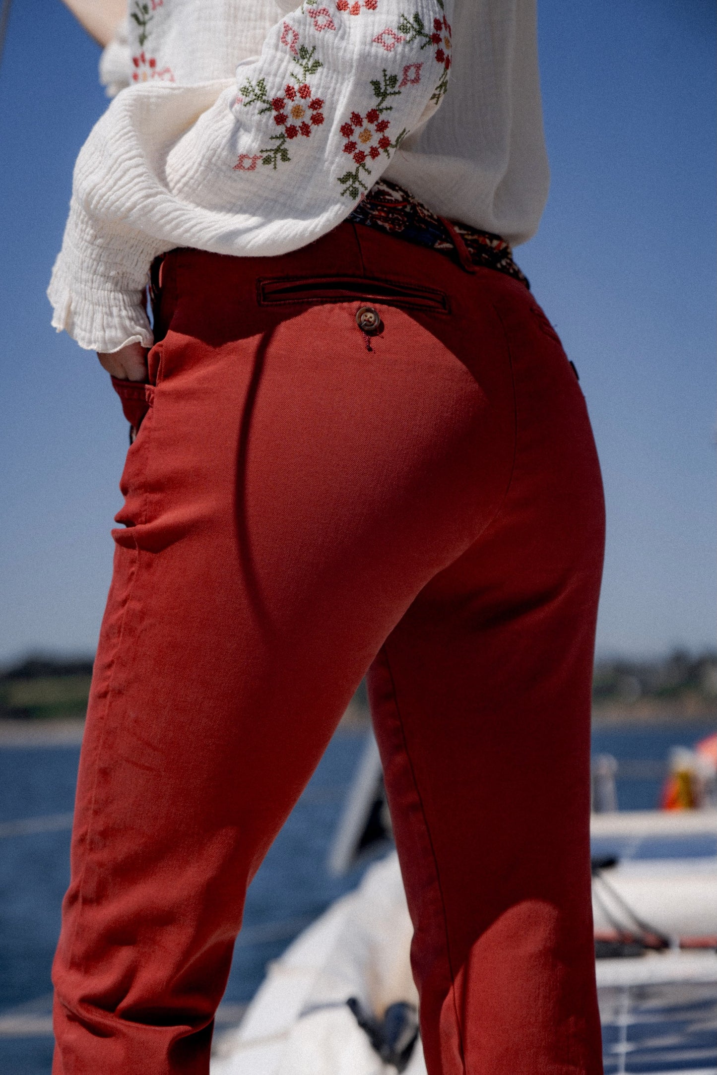 Pantalon Coton Élastiqué