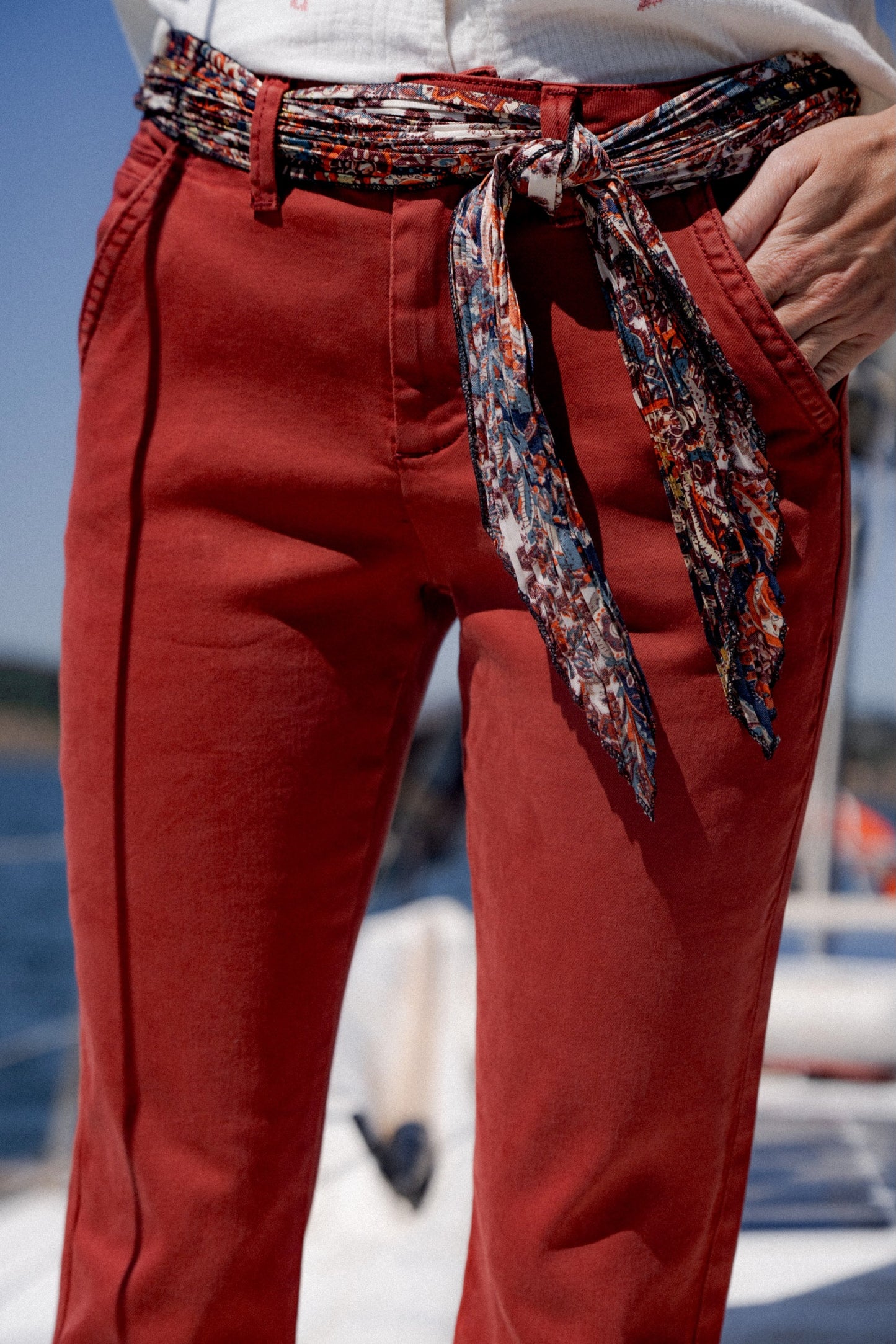 Pantalon Coton Élastiqué