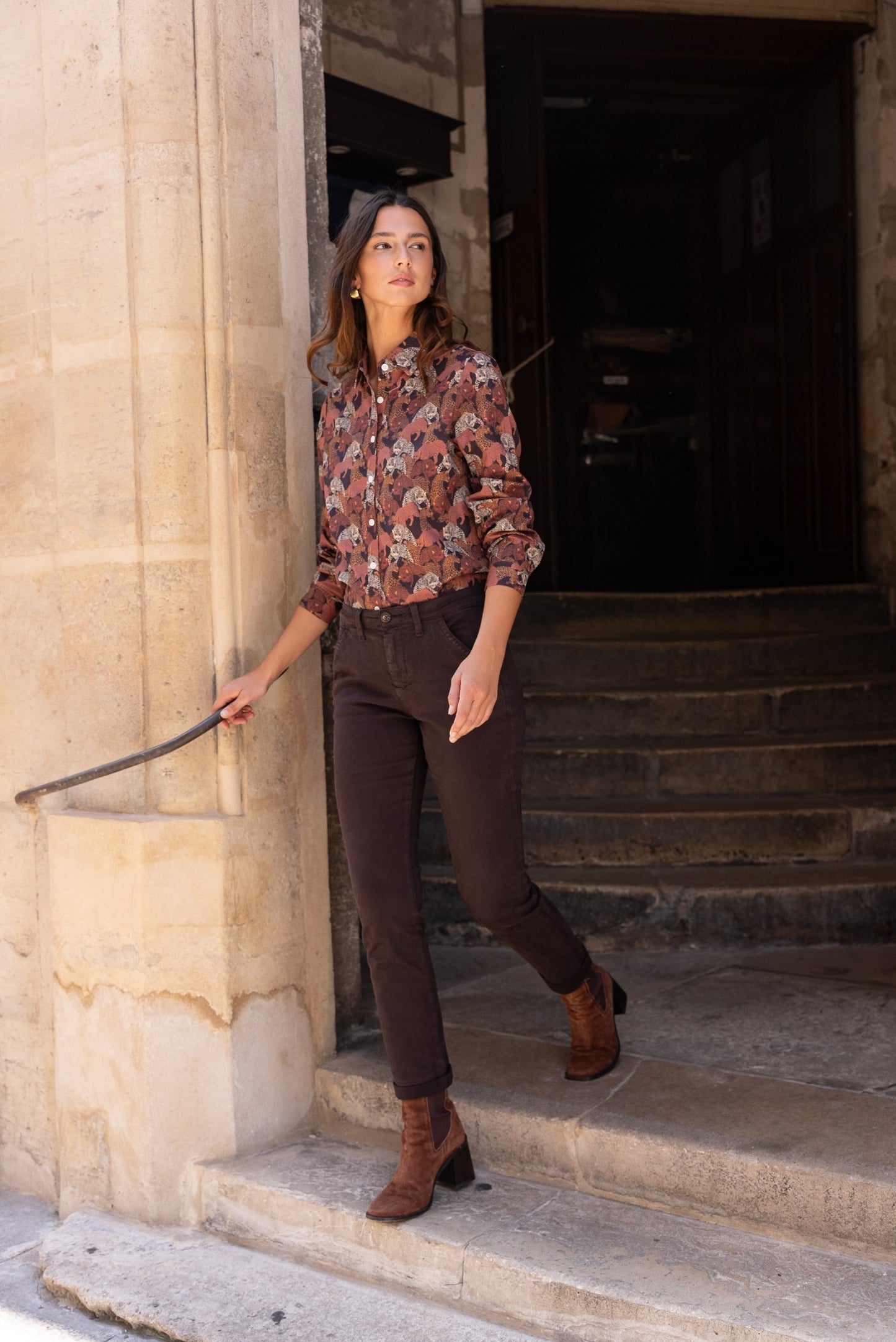 Pantalon Coton Élastiqué